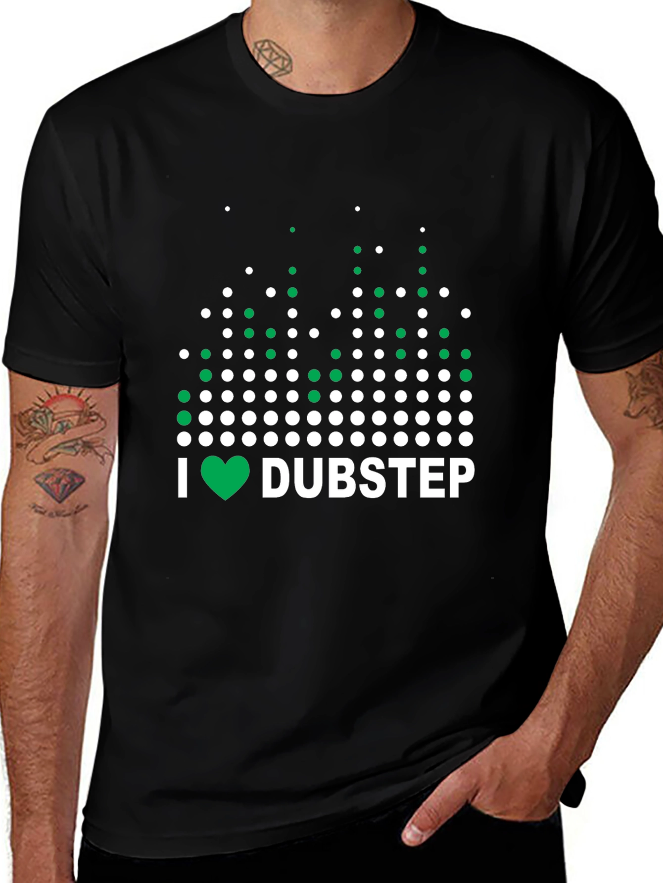 I Heart Dubstep Black Graphic Tee