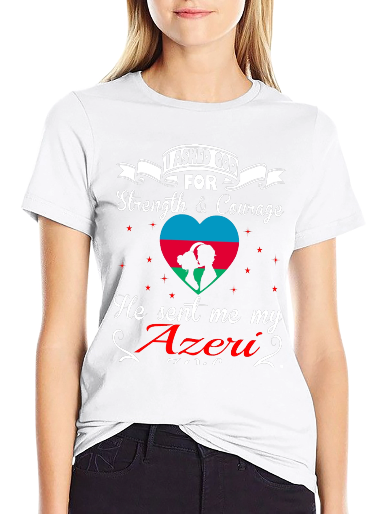 Azeri Pride Graphic T-Shirt - Strength & Courage