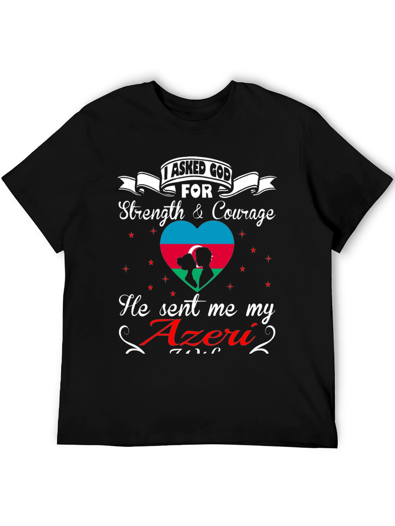 Azeri Pride Graphic T-Shirt - Strength & Courage