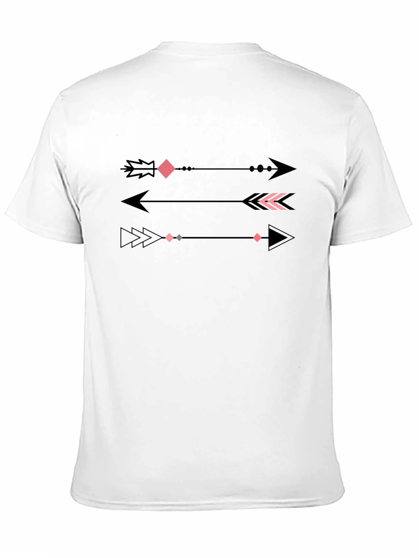 Modern Arrow Graphic Tee - Black Cotton Blend
