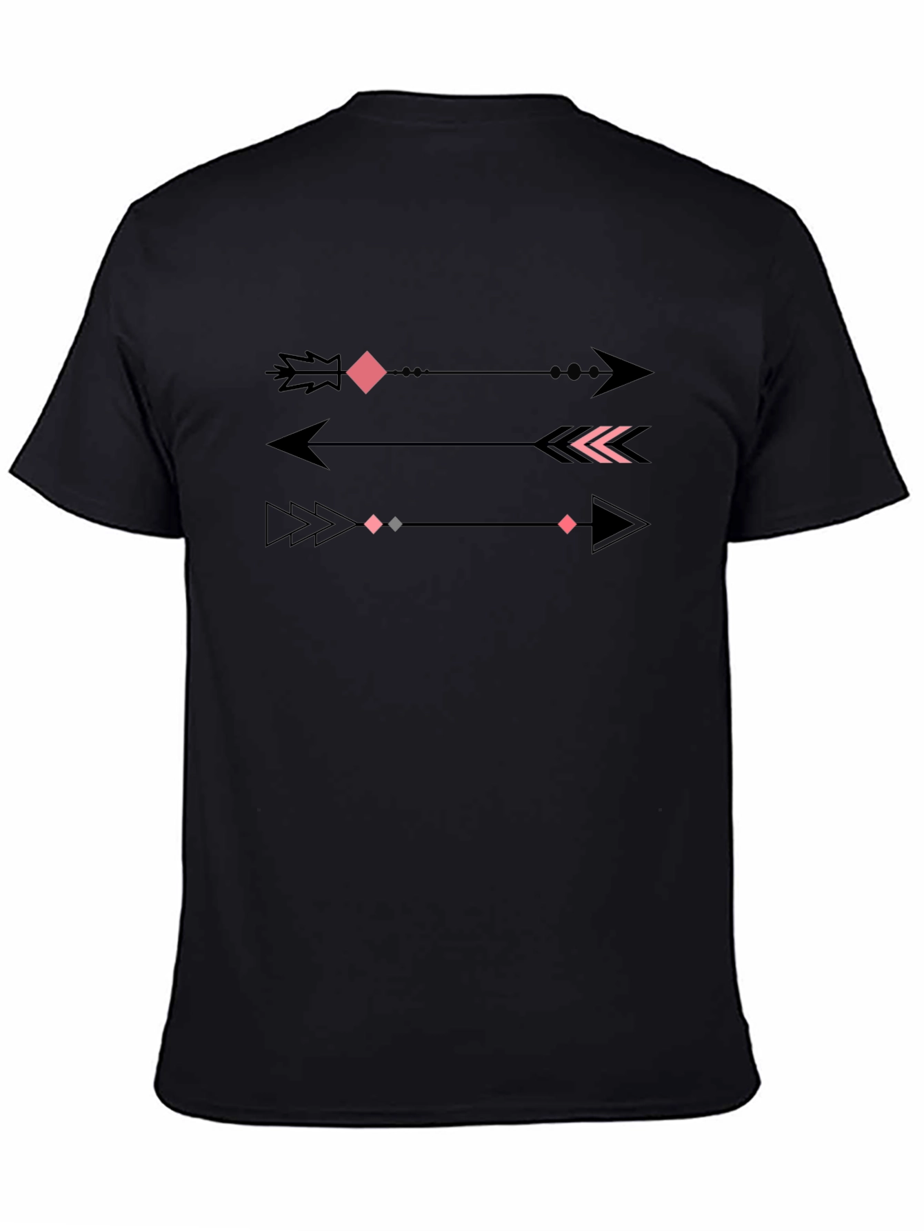 Modern Arrow Graphic Tee - Black Cotton Blend