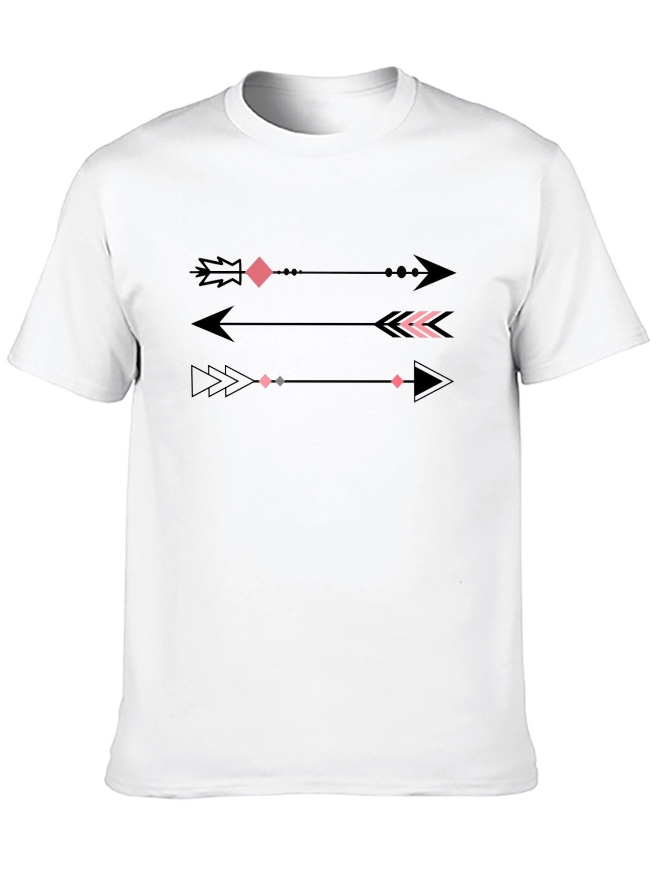 Modern Arrow Graphic Tee - Black Cotton Blend