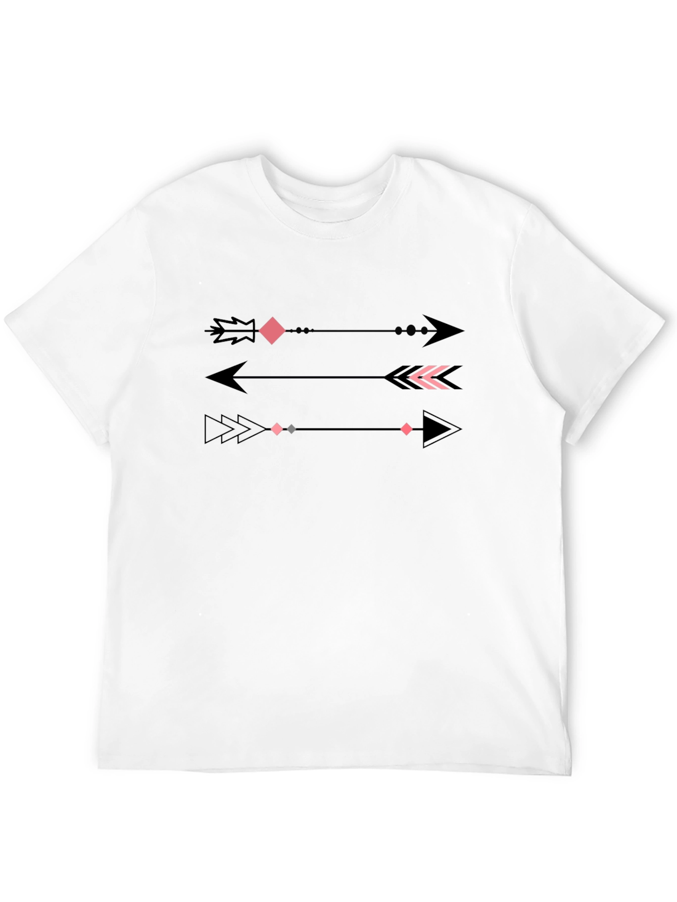 Modern Arrow Graphic Tee - Black Cotton Blend