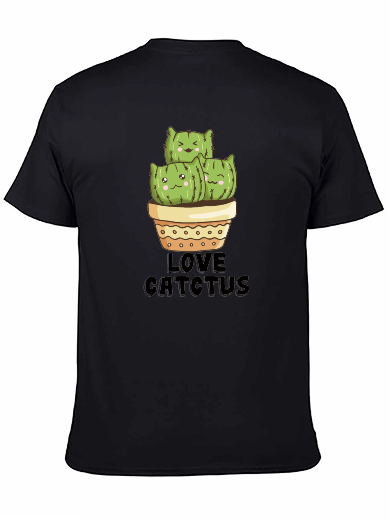 Cute Cat Cactus Graphic T-Shirt