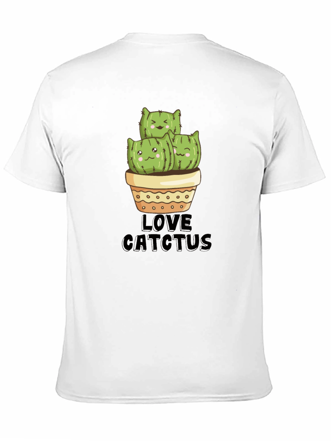 Cute Cat Cactus Graphic T-Shirt