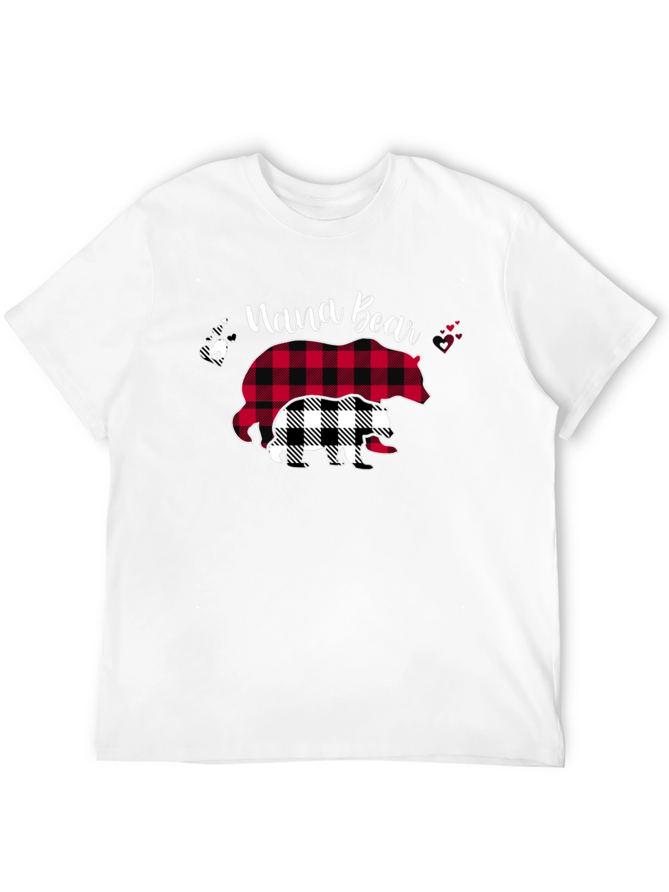 Nana Bear Plaid Graphic Tee