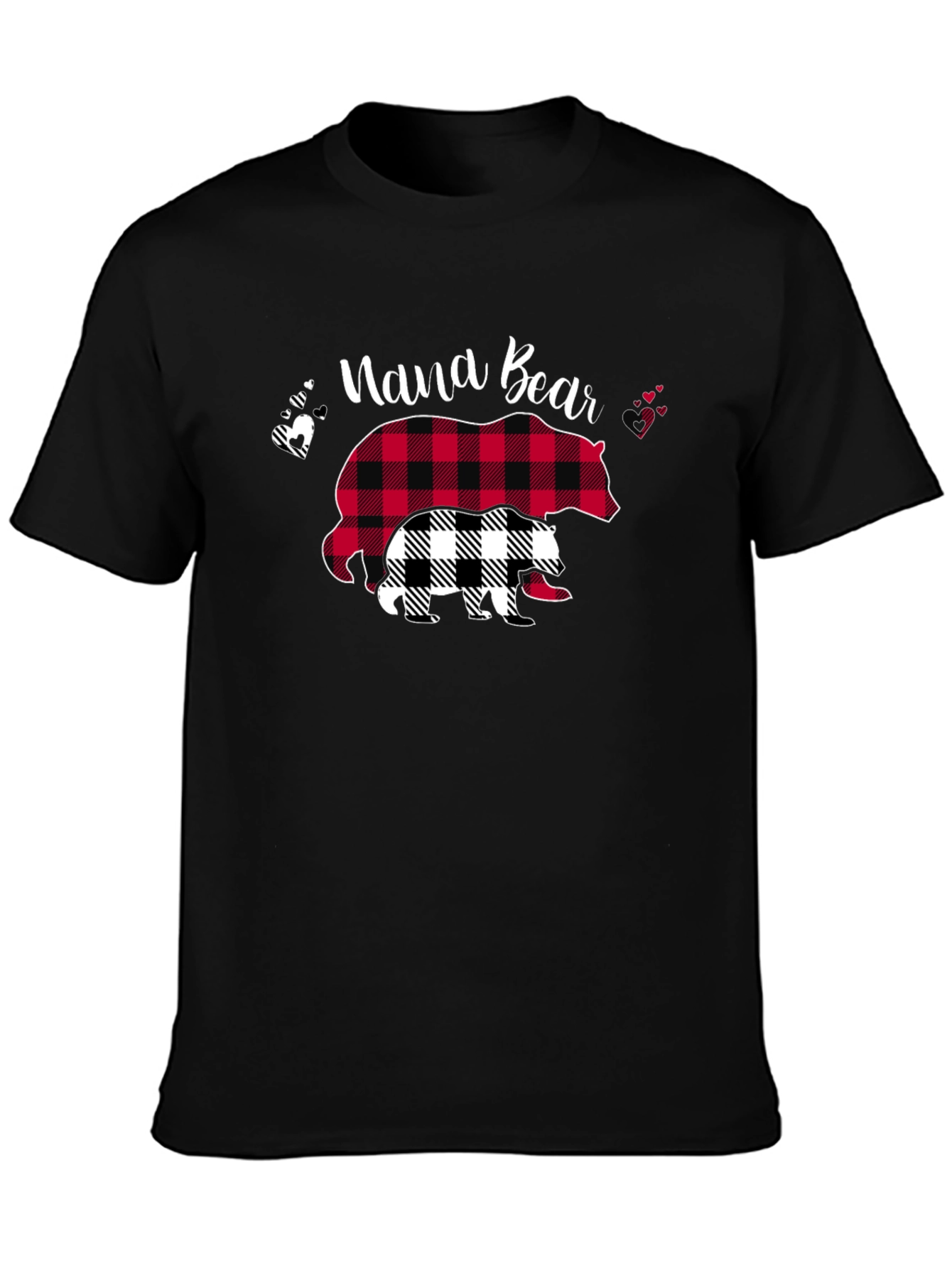 Nana Bear Plaid Graphic Tee