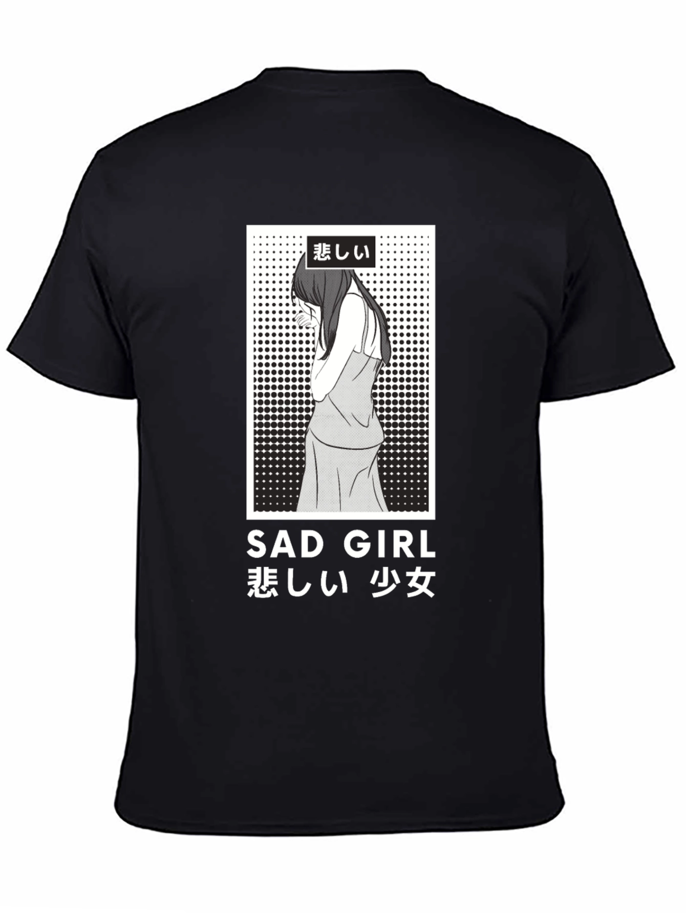 Sad Girl Anime Graphic T-Shirt