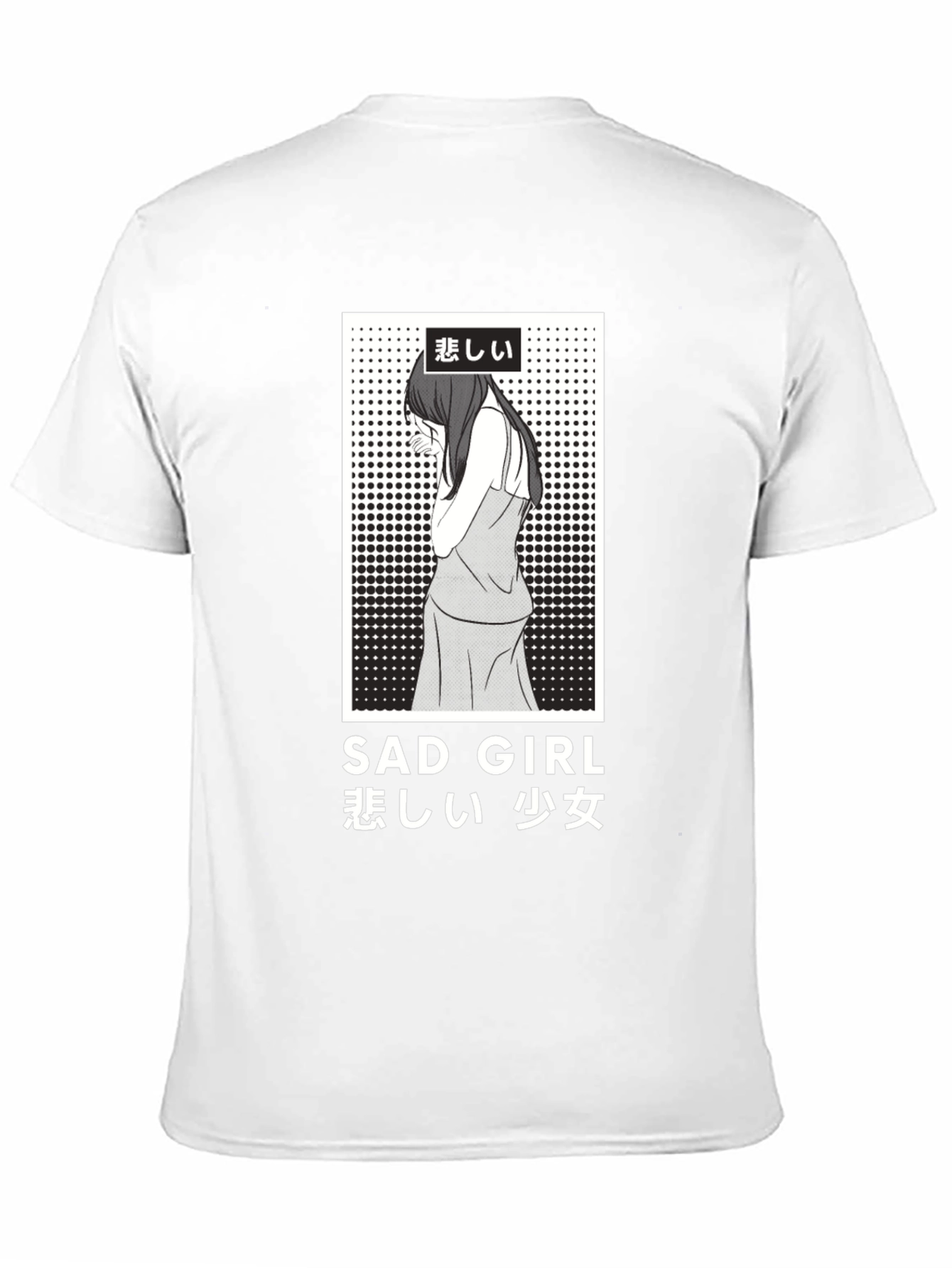 Sad Girl Anime Graphic T-Shirt