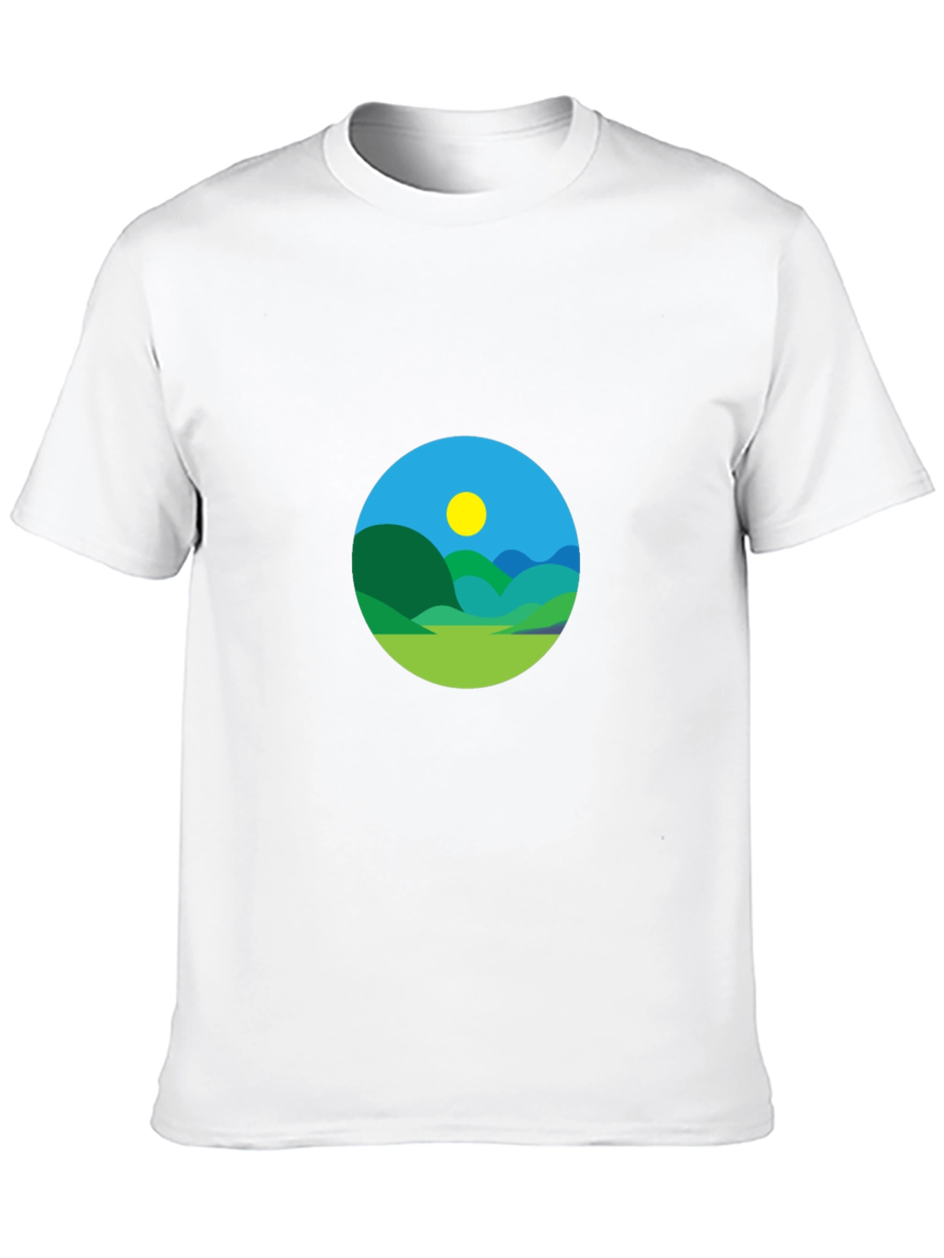 Scenic Landscape Graphic Tee - Black