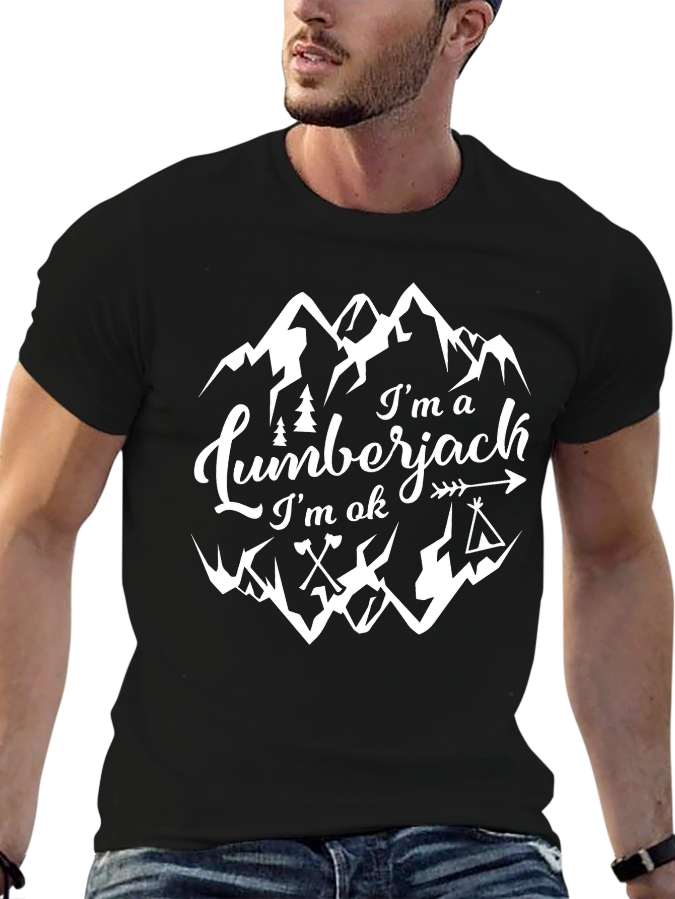 Lumberjack Tee - Im OK Mountain Graphic