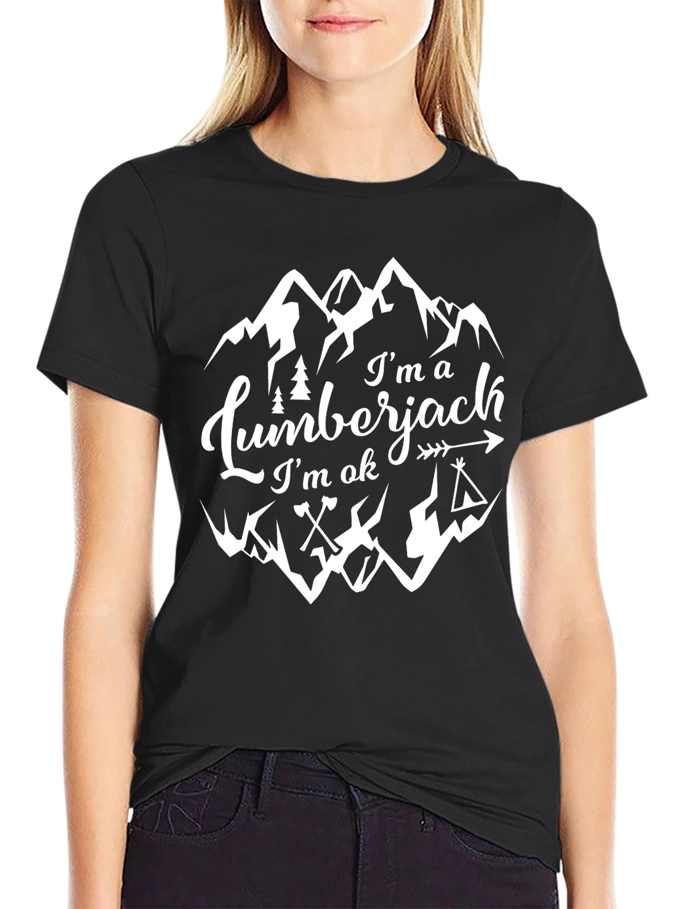 Lumberjack Tee - Im OK Mountain Graphic