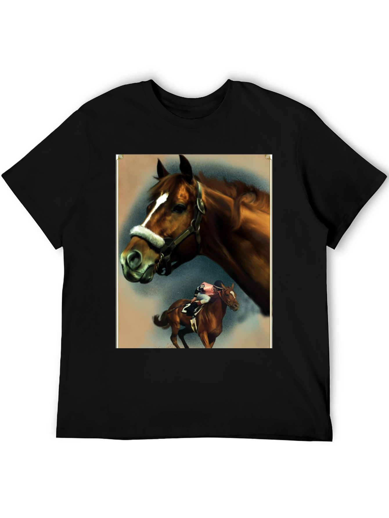 Horse Racing Graphic Tee - Equestrian Style Shirt