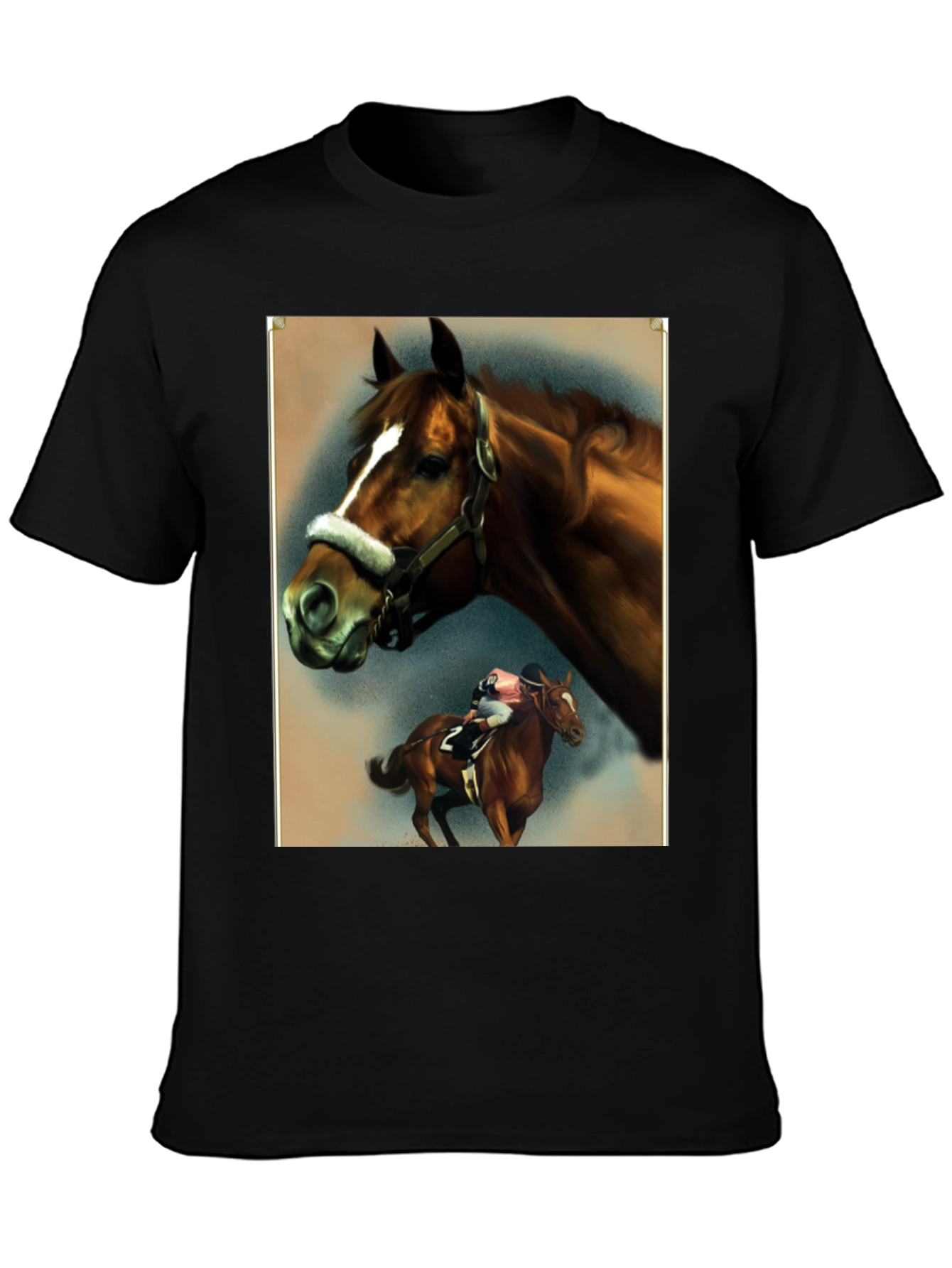 Horse Racing Graphic Tee - Equestrian Style Shirt