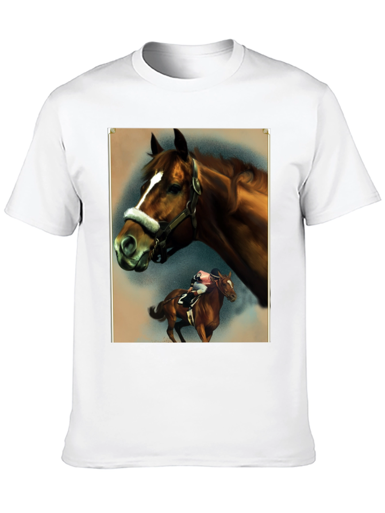 Horse Racing Graphic Tee - Equestrian Style Shirt