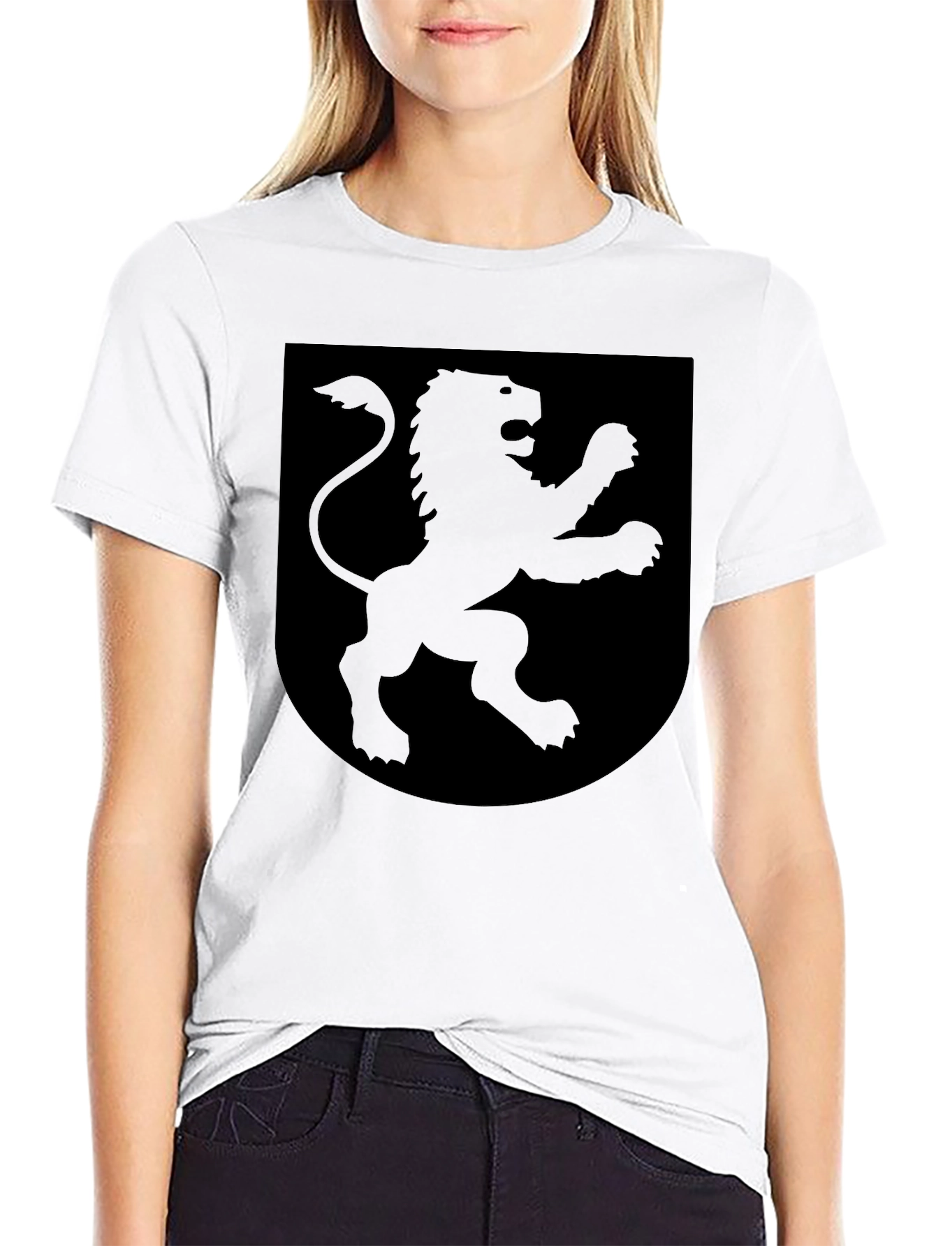 Black Lion Shield Graphic T-Shirt