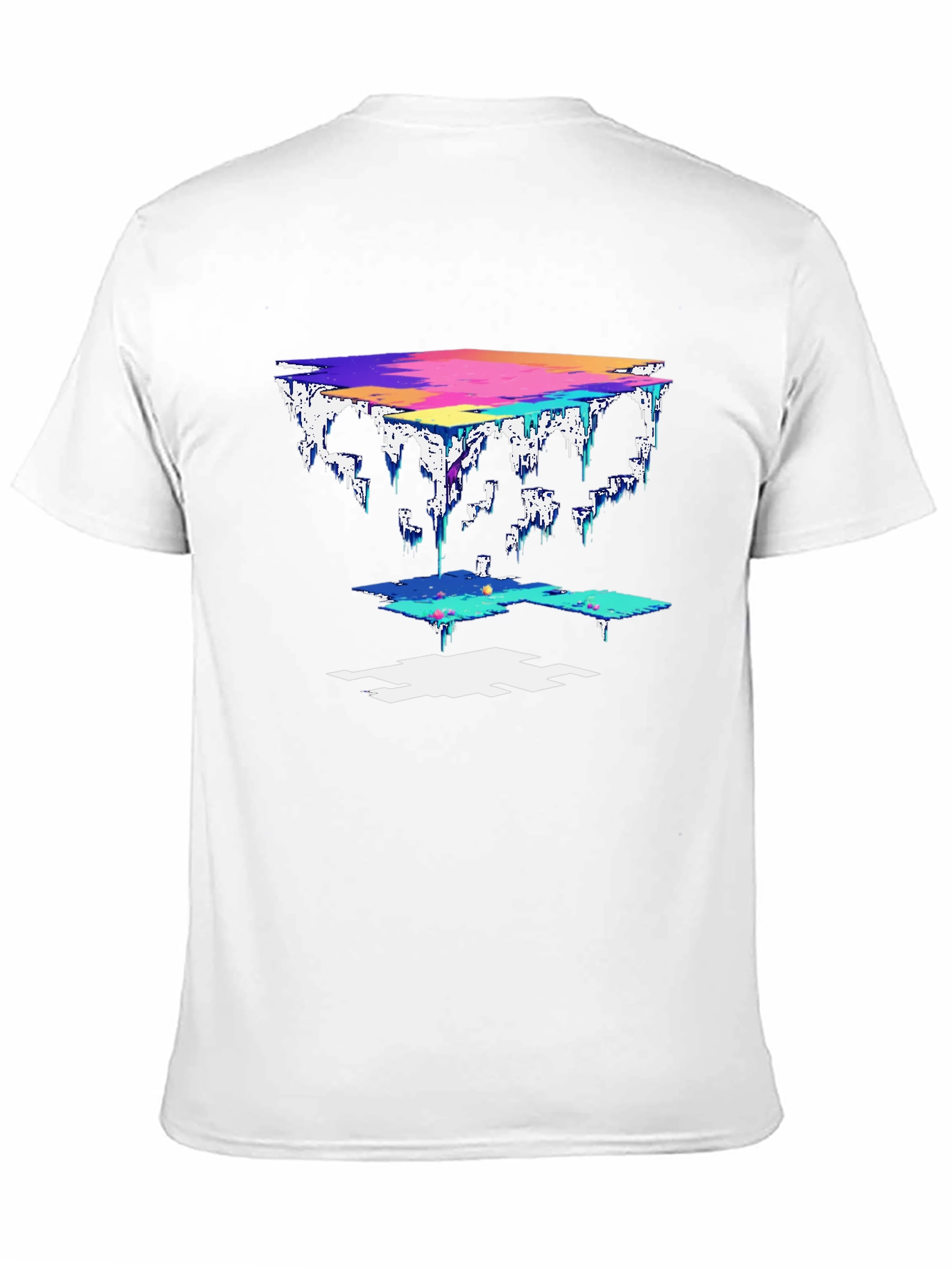 Abstract Pixel Art Black T-Shirt