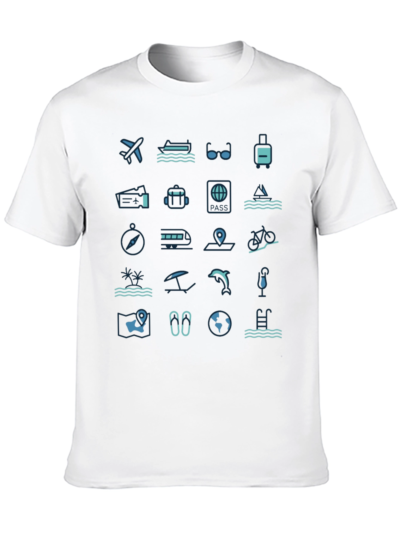 Travel Icon Black T-Shirt