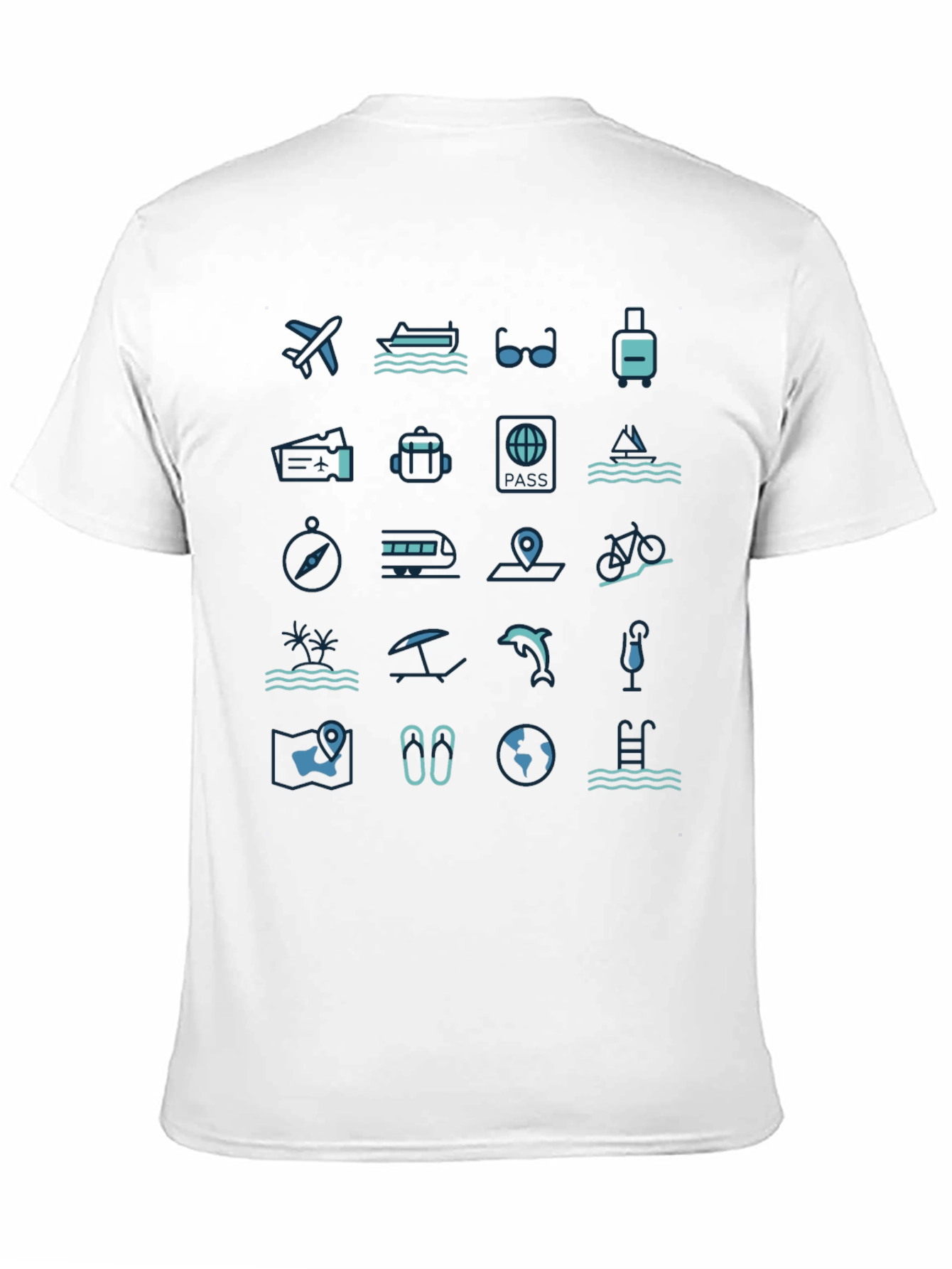 Travel Icon Black T-Shirt