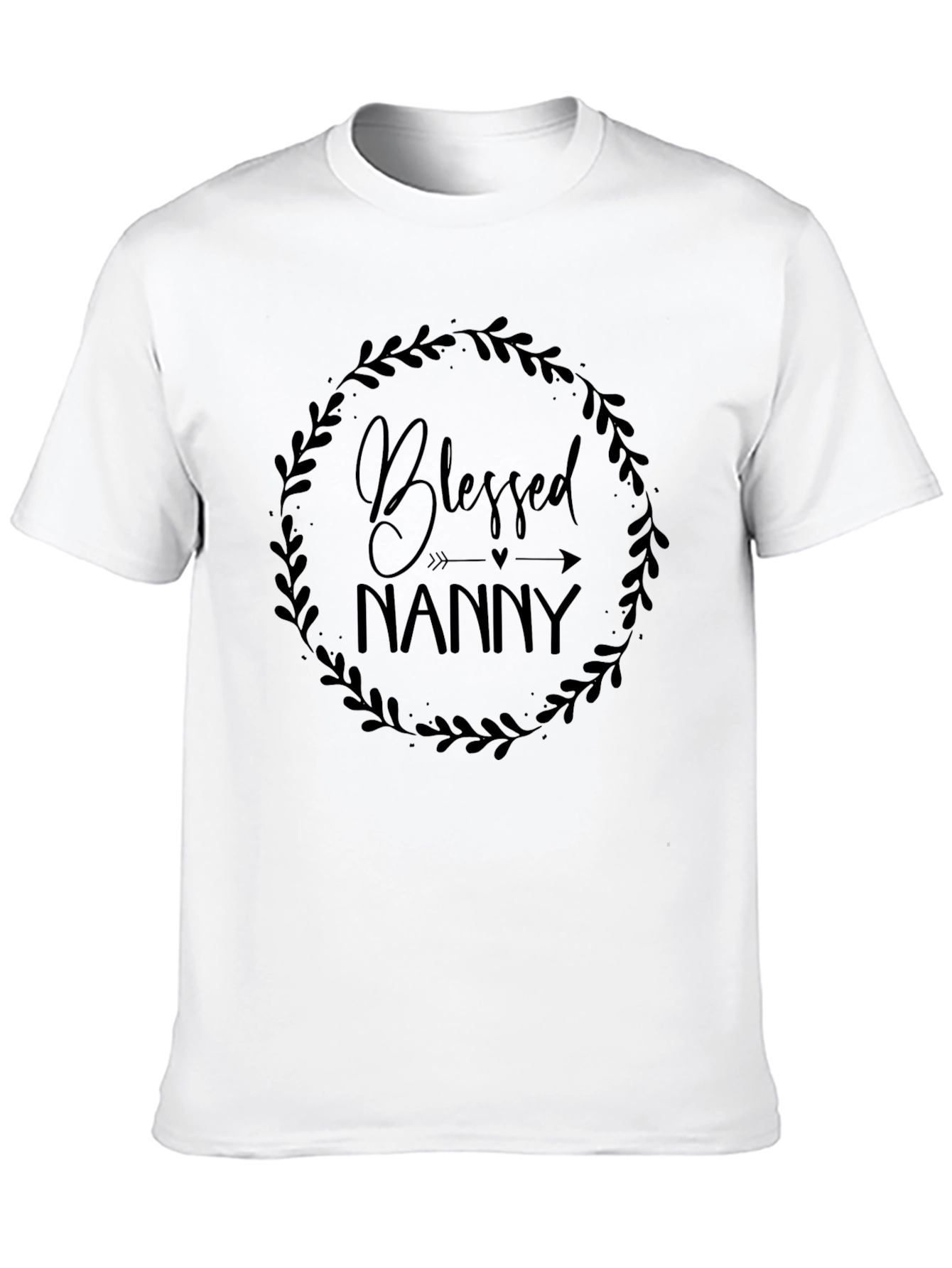 Blessed Nanny T-Shirt - Round Floral Graphic