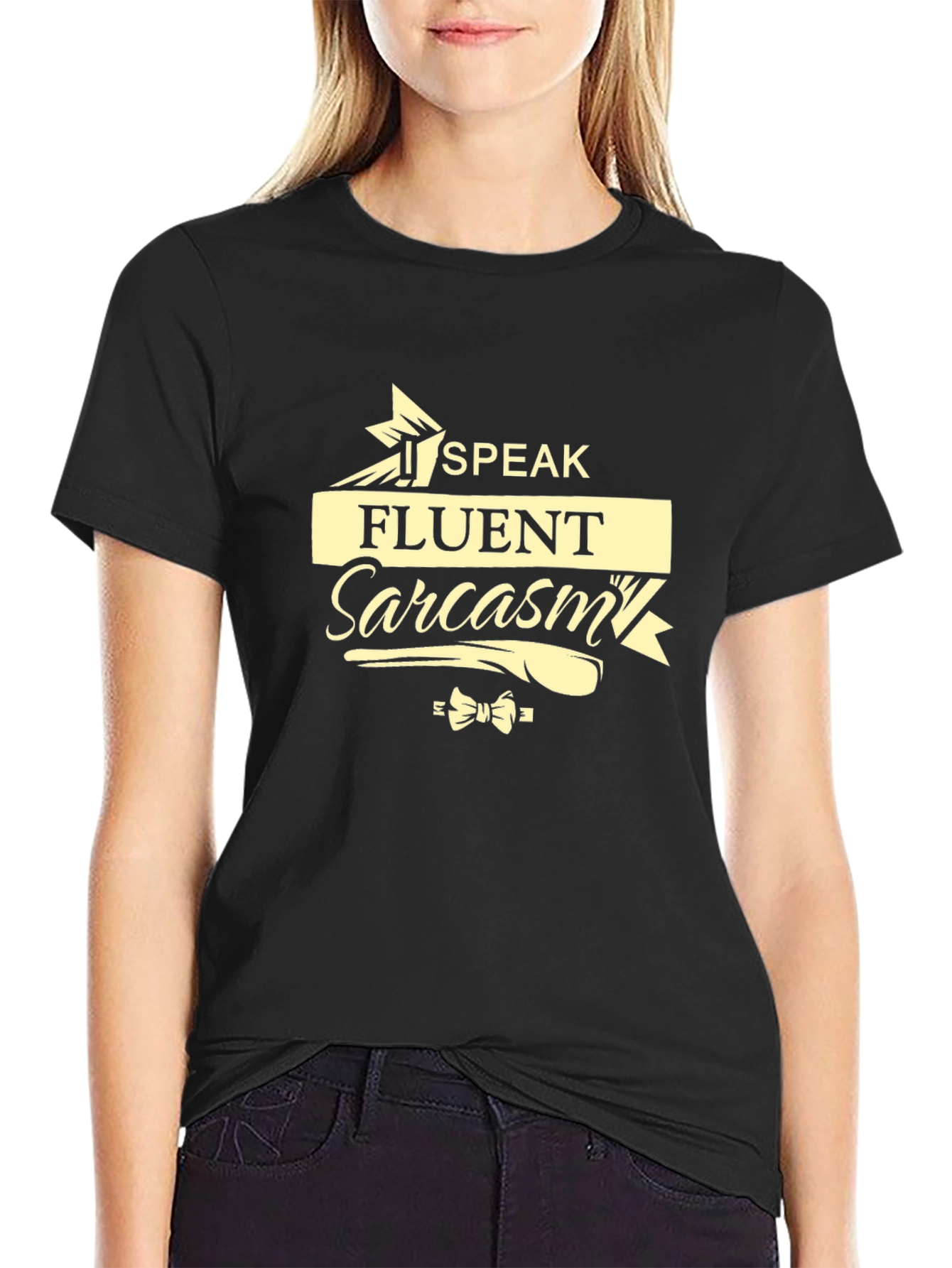 Speak Fluent Sarcasm Graphic Tee - Black