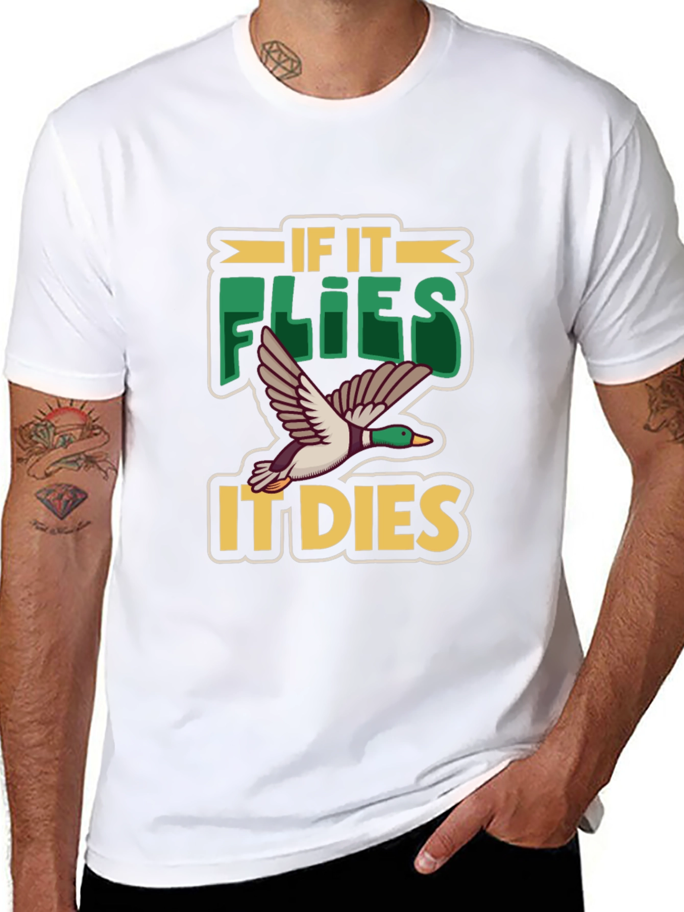 If It Flies It Dies Duck Hunting T-Shirt