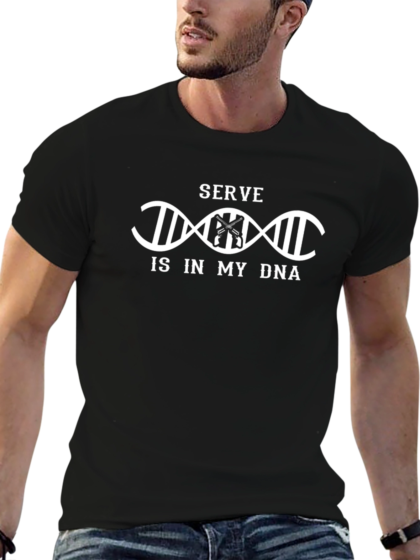 Serve is in my DNA Black Graphic Tee