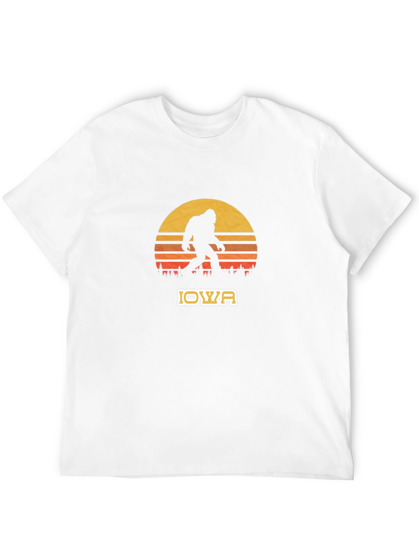 Iowa Bigfoot Sunset Graphic Tee - Black