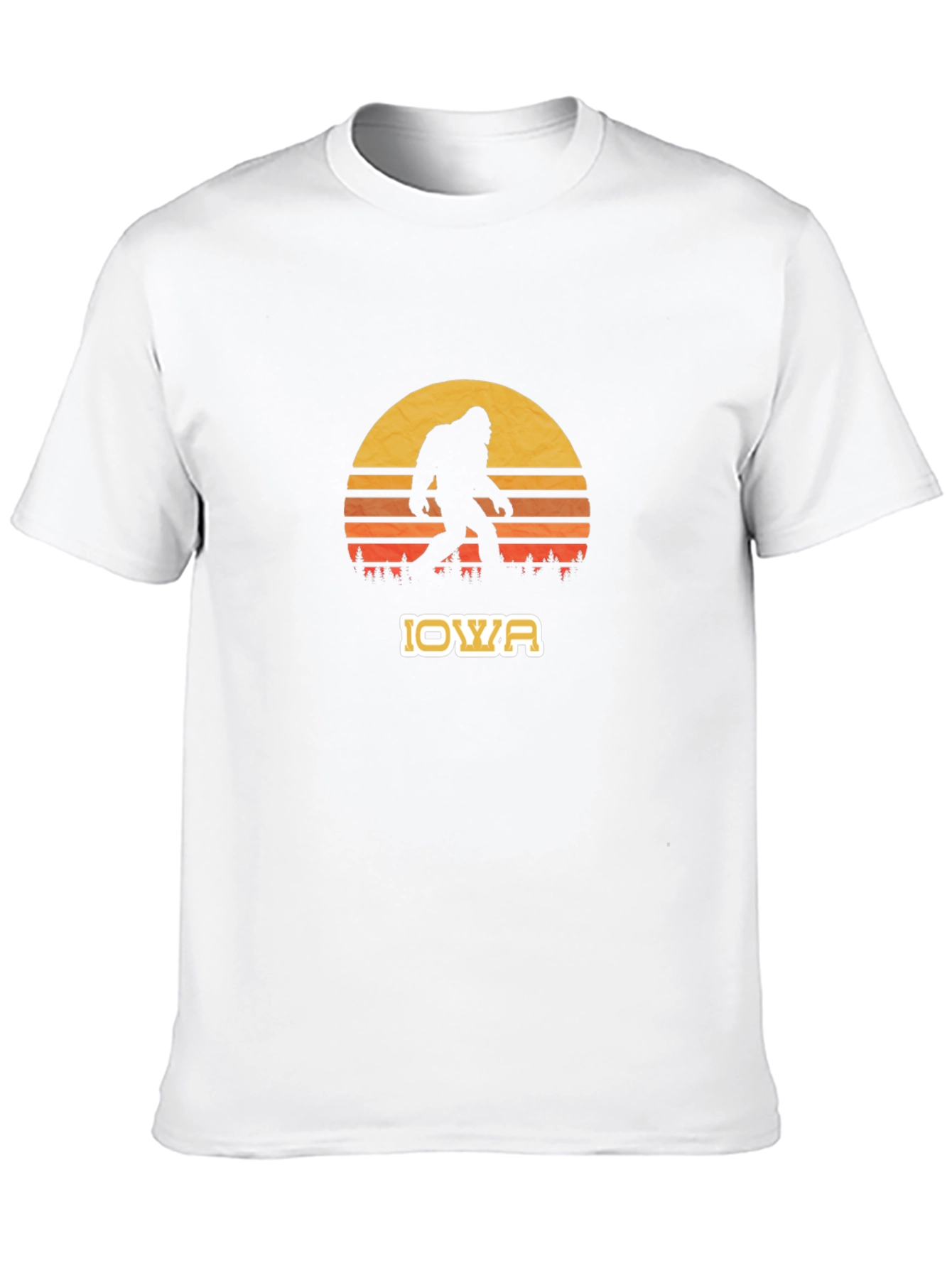 Iowa Bigfoot Sunset Graphic Tee - Black