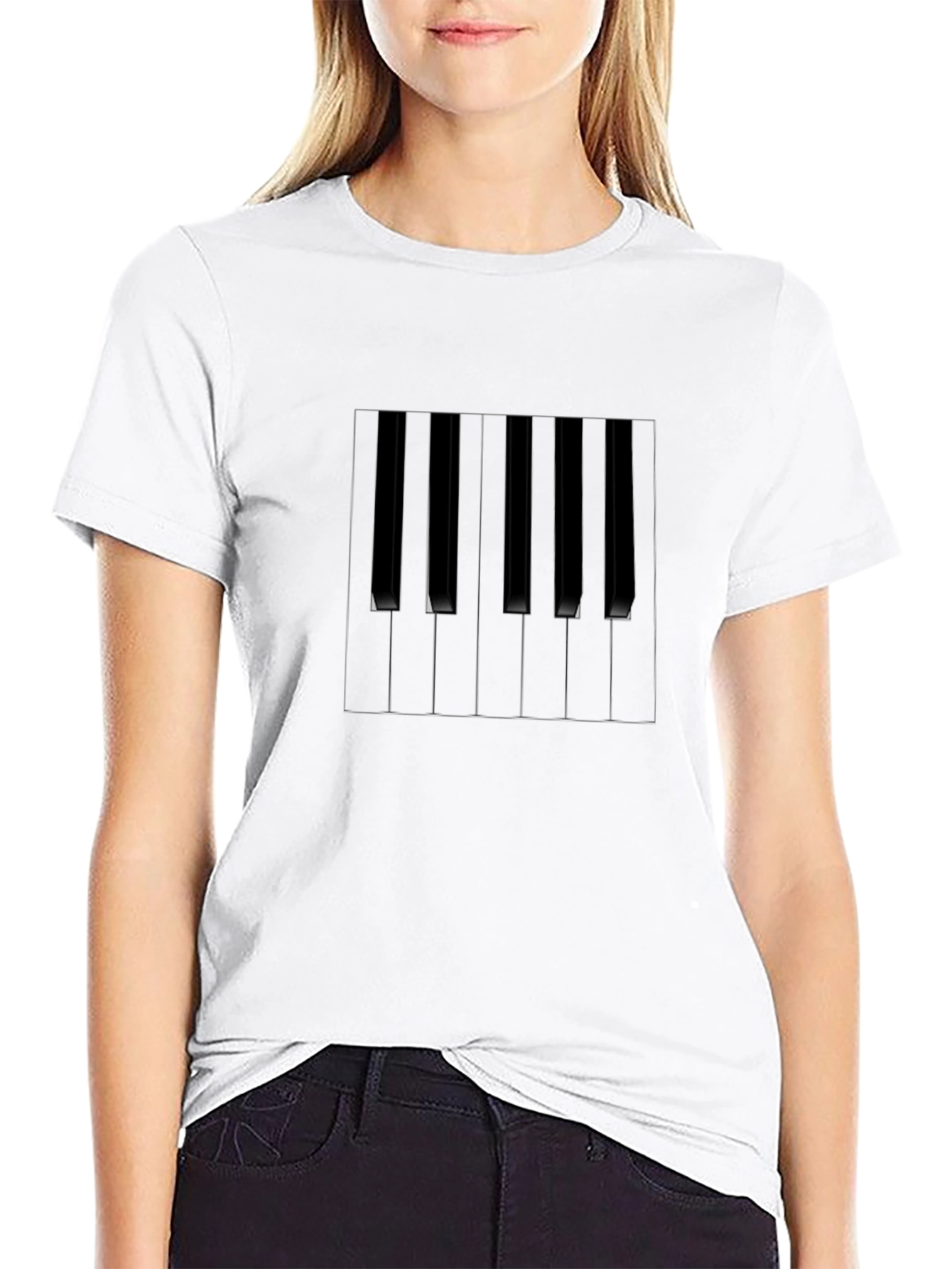 Piano Keys Graphic Tee - Music Lover T-Shirt