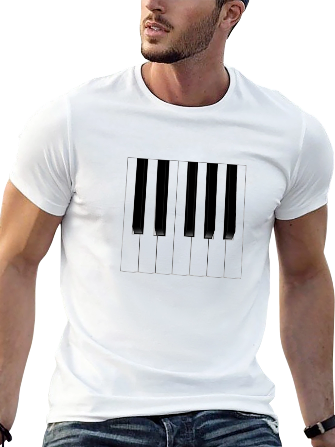 Piano Keys Graphic Tee - Music Lover T-Shirt