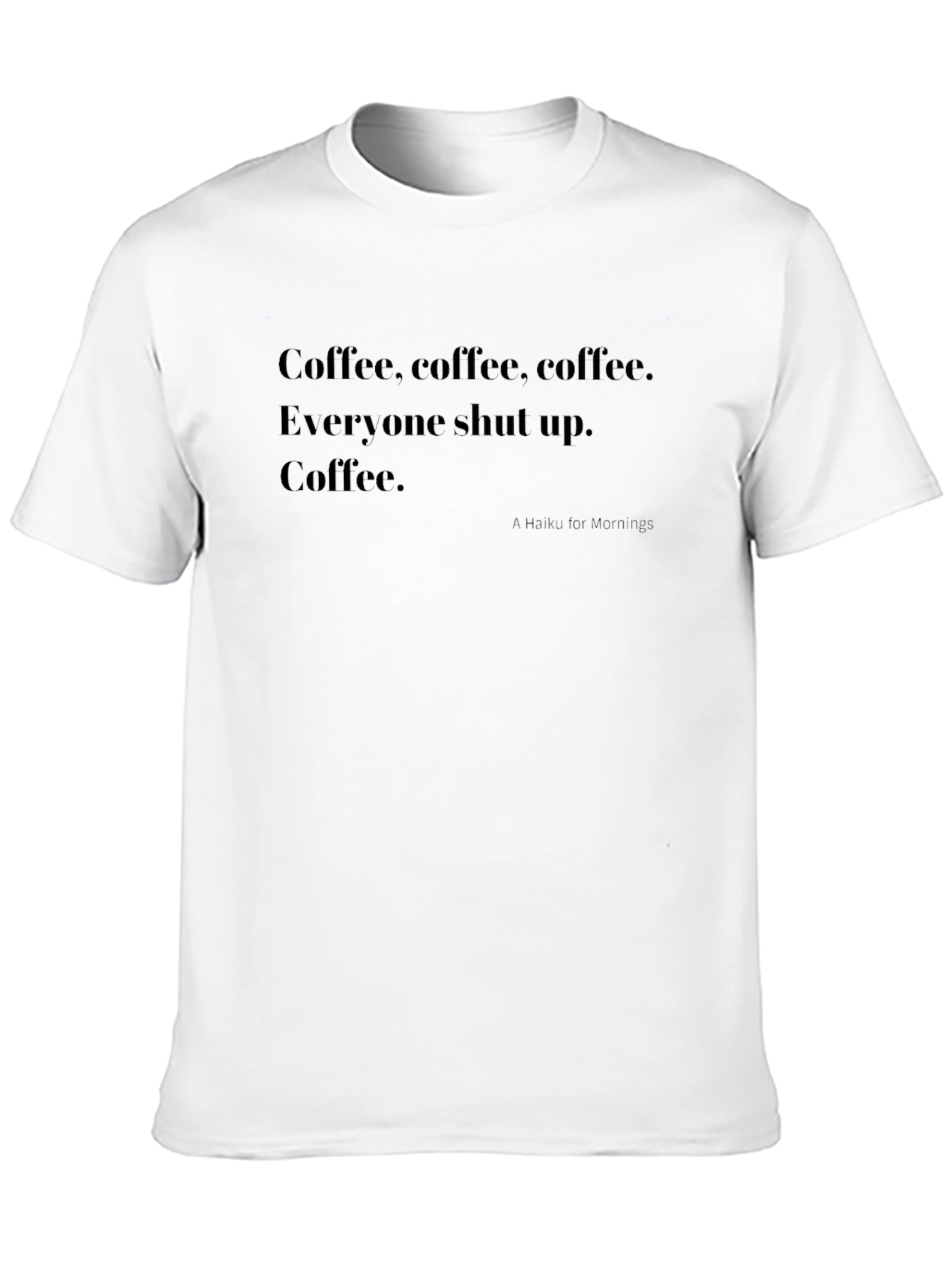 Coffee Haiku Black T-Shirt