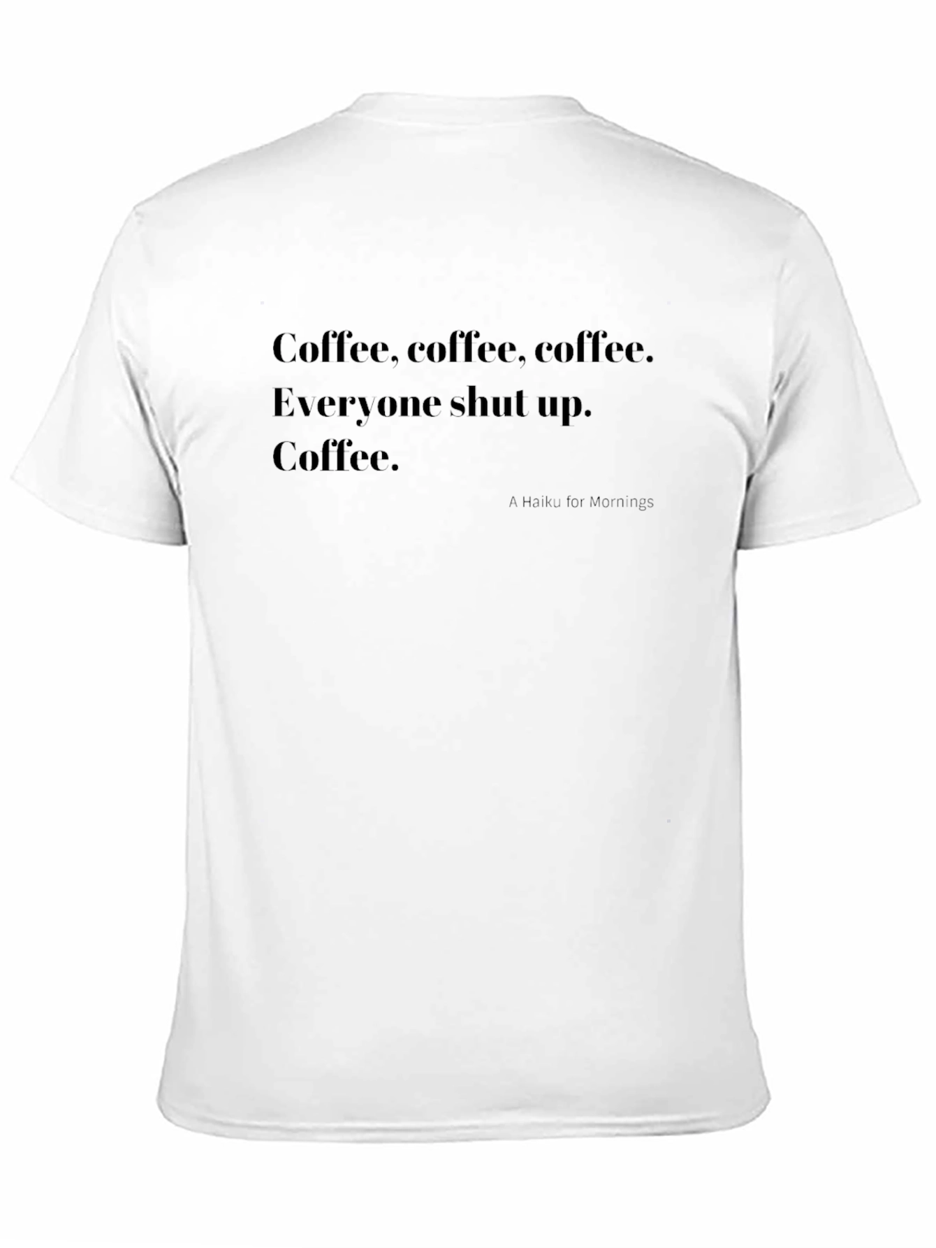 Coffee Haiku Black T-Shirt