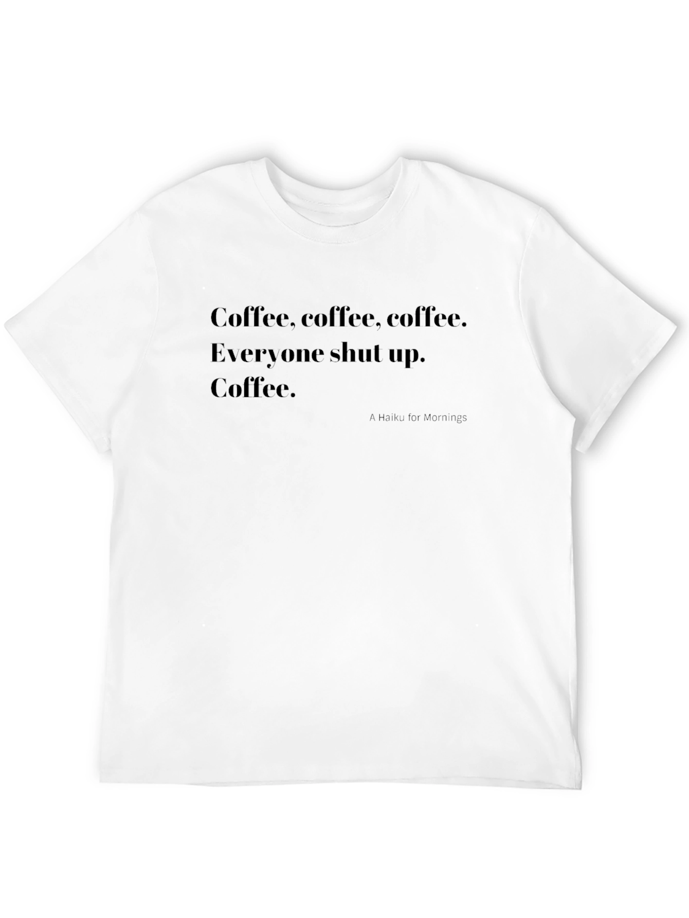Coffee Haiku Black T-Shirt