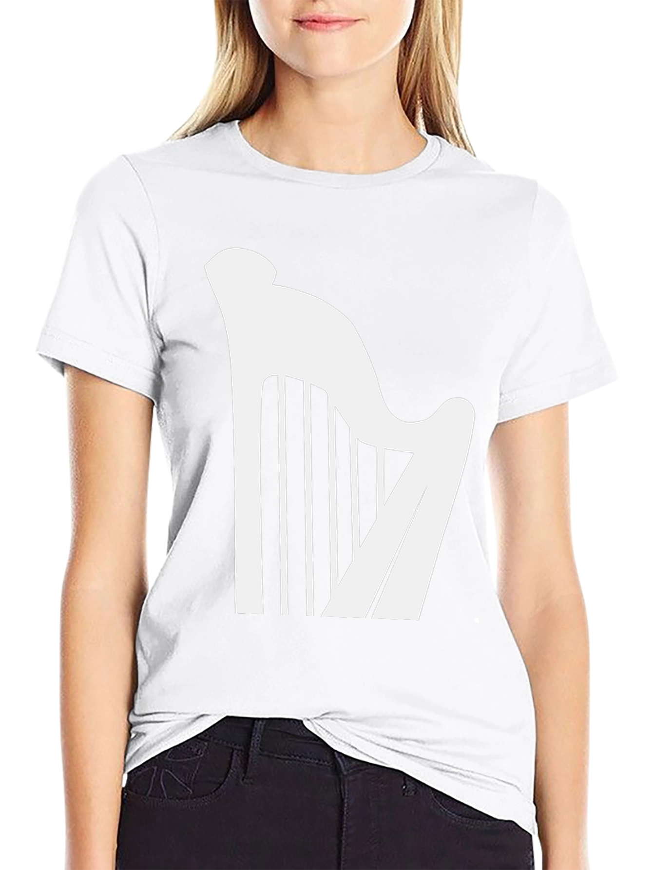 Harp Graphic Tee - Classic Music Lover T-Shirt