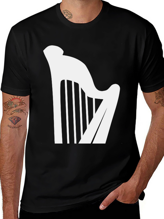 Harp Graphic Tee - Classic Music Lover T-Shirt