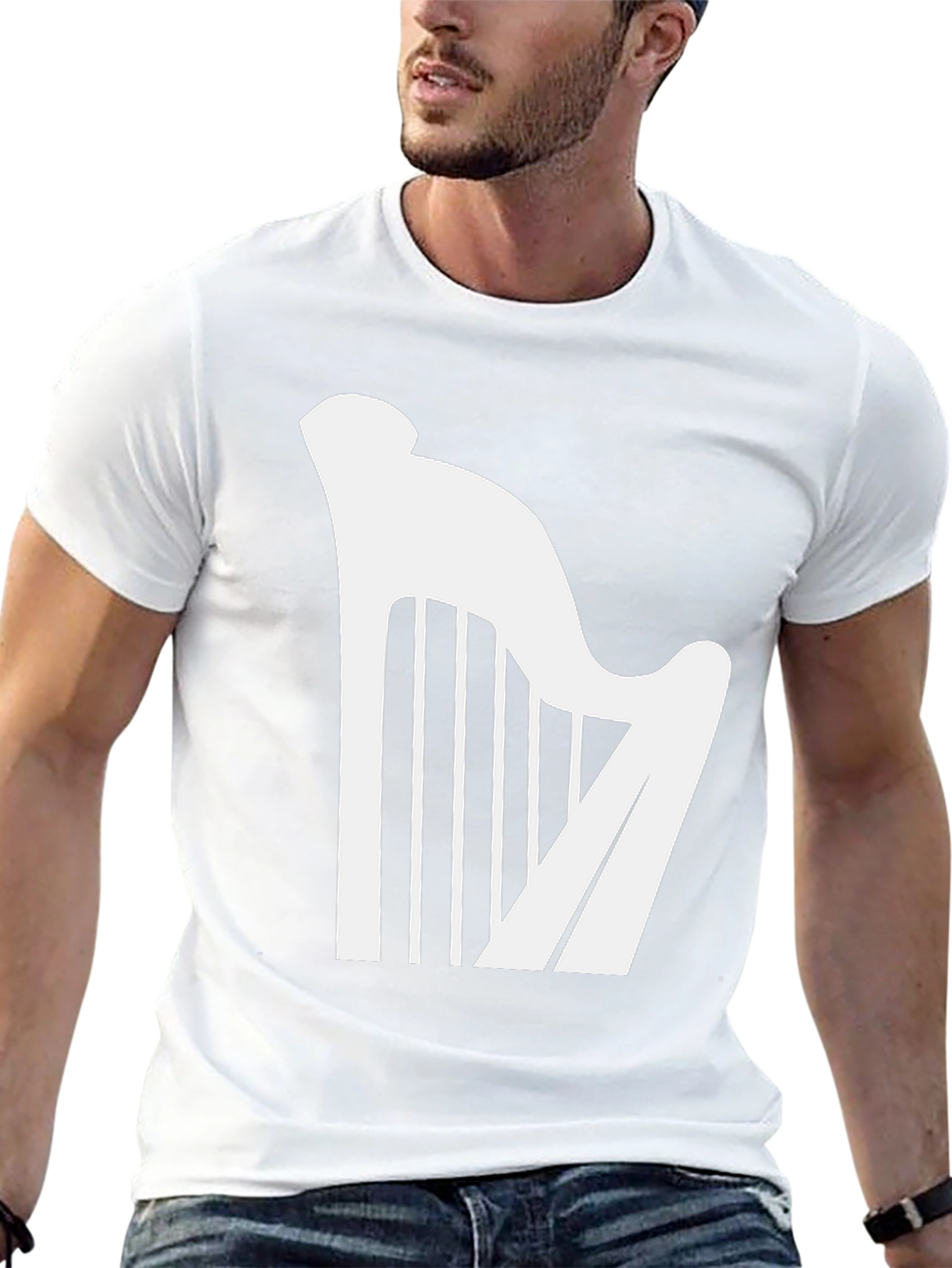 Harp Graphic Tee - Classic Music Lover T-Shirt