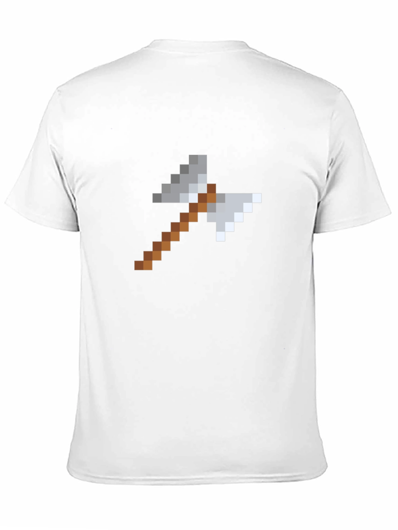 Pixelated Axe Graphic Tee - Black Cotton Shirt
