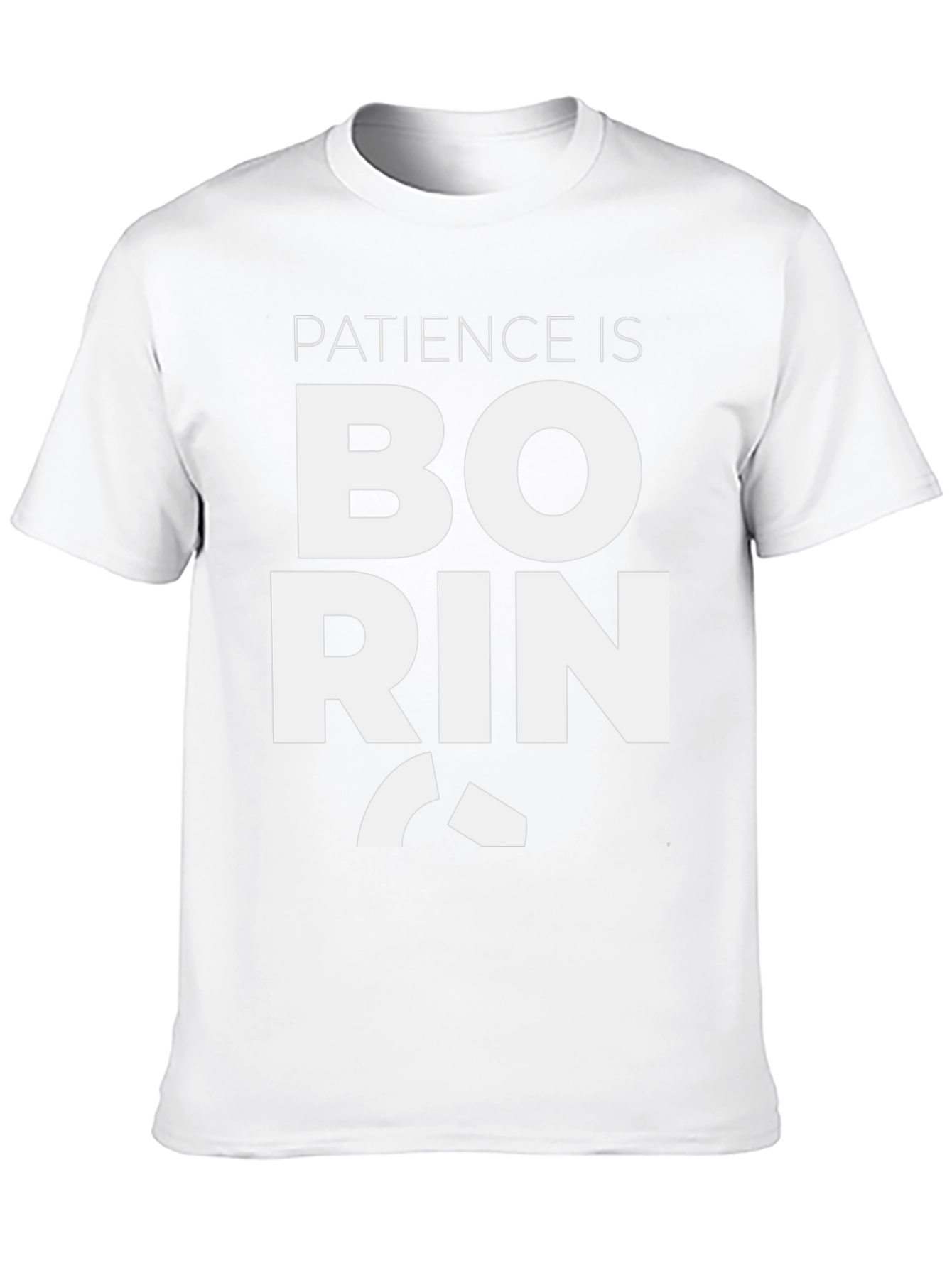 Patience is Boring Graphic Tee - Black