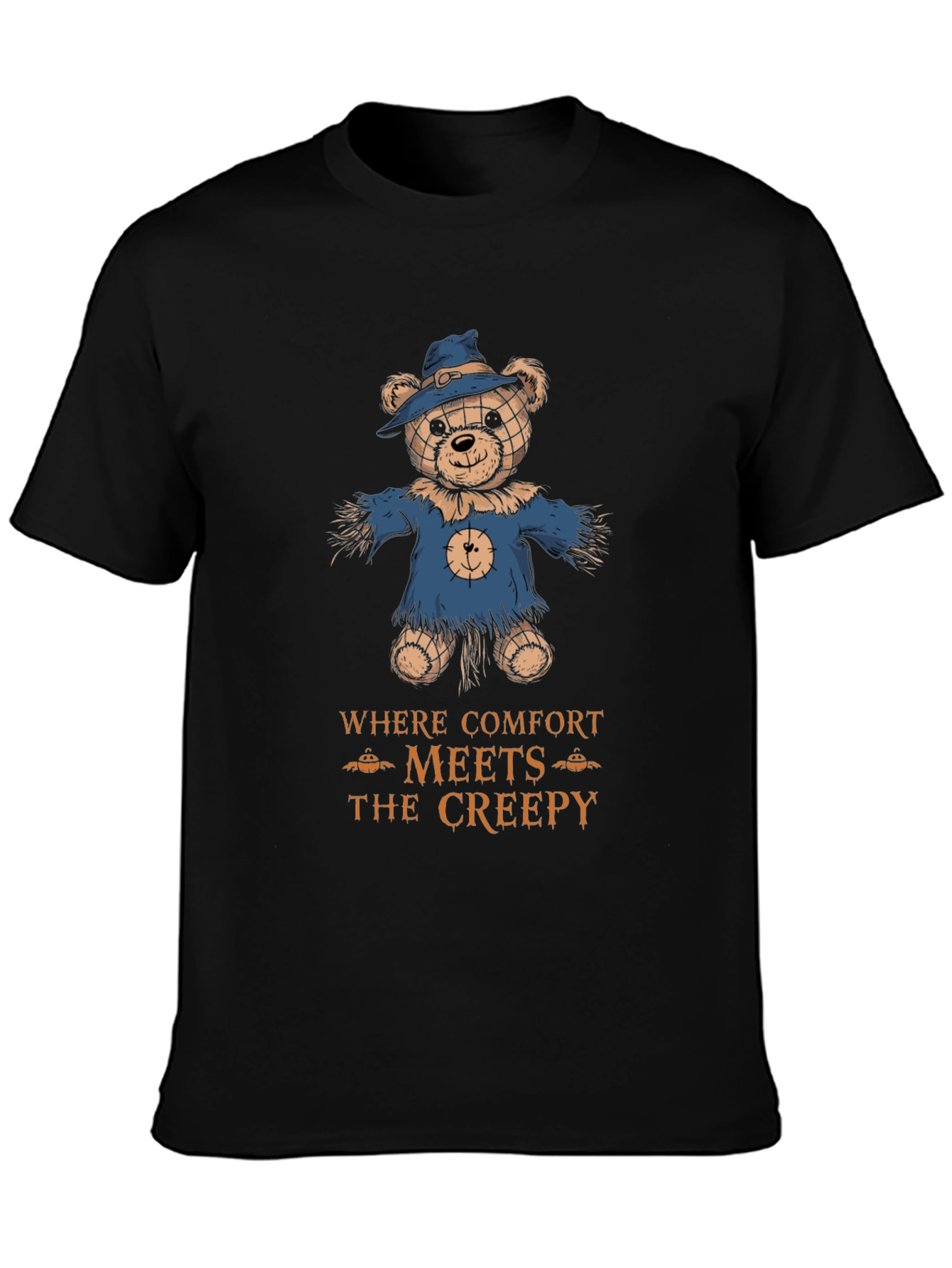 Comfort Meets Creepy Scarecrow Bear T-Shirt