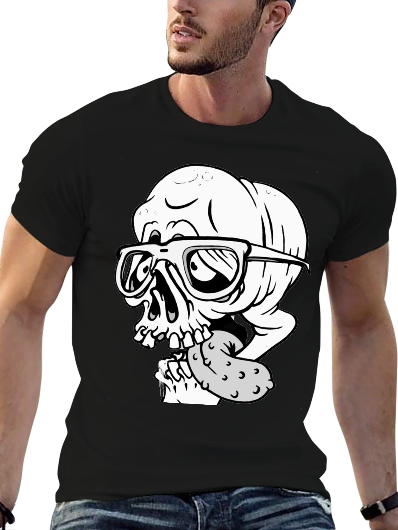 Skull with Pickle Graphic Tee