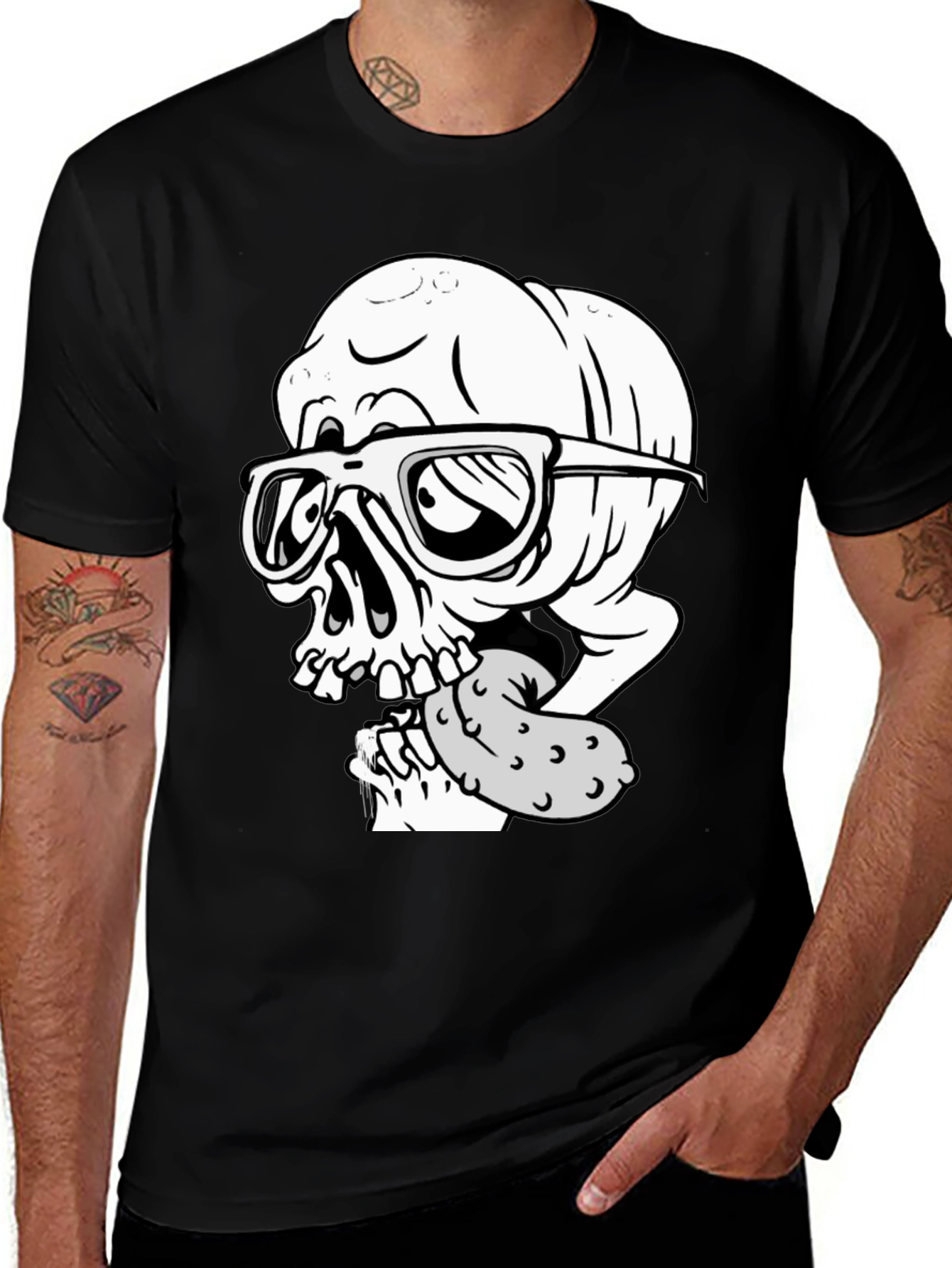 Skull with Pickle Graphic Tee