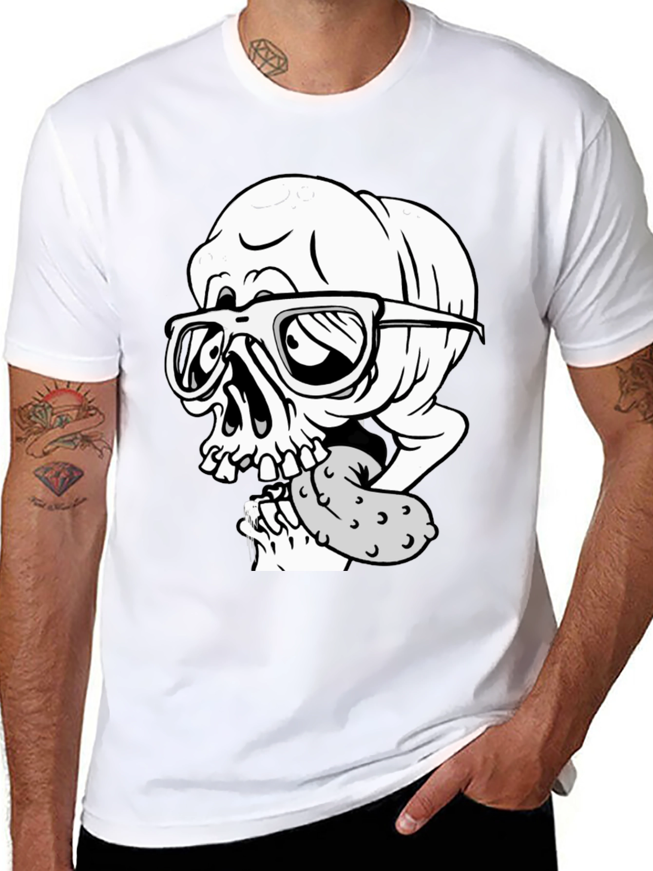 Skull with Pickle Graphic Tee