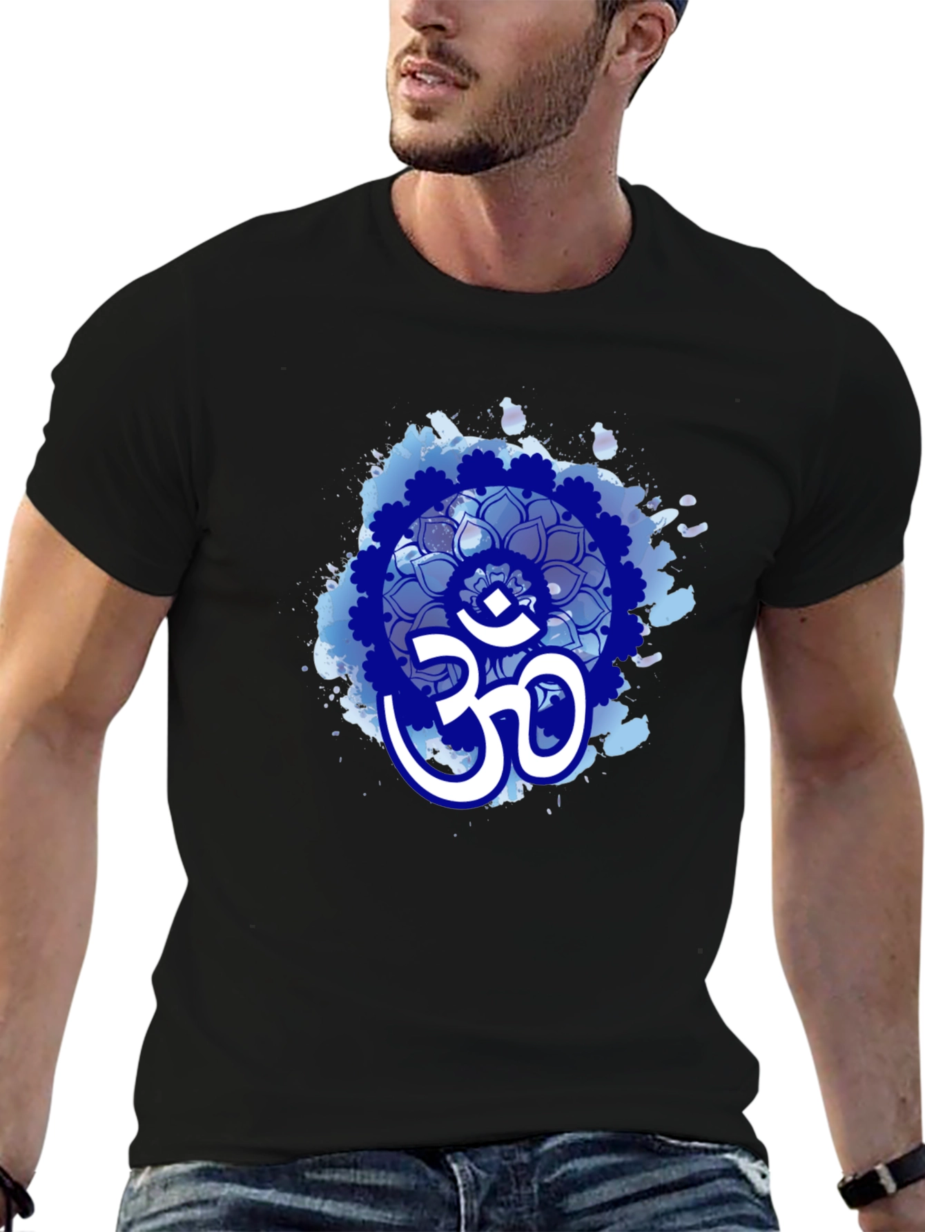 Om Mandala Graphic Black Tee
