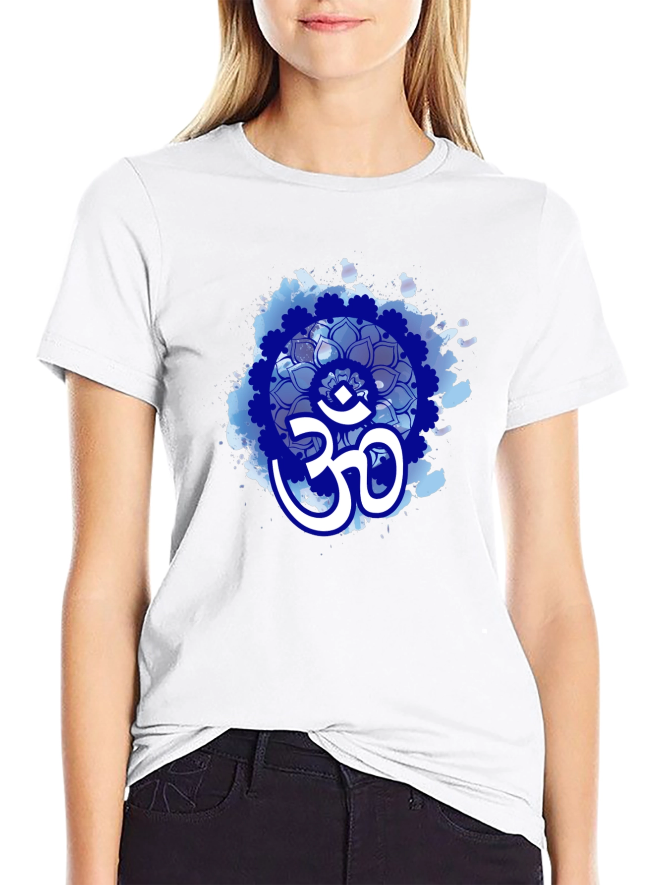 Om Mandala Graphic Black Tee