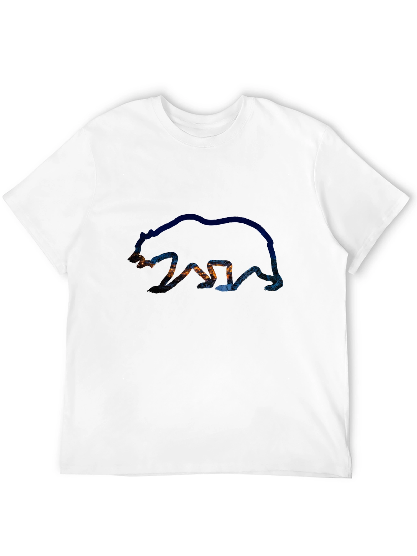Bear Silhouette Graphic Tee - Nature Inspired Design