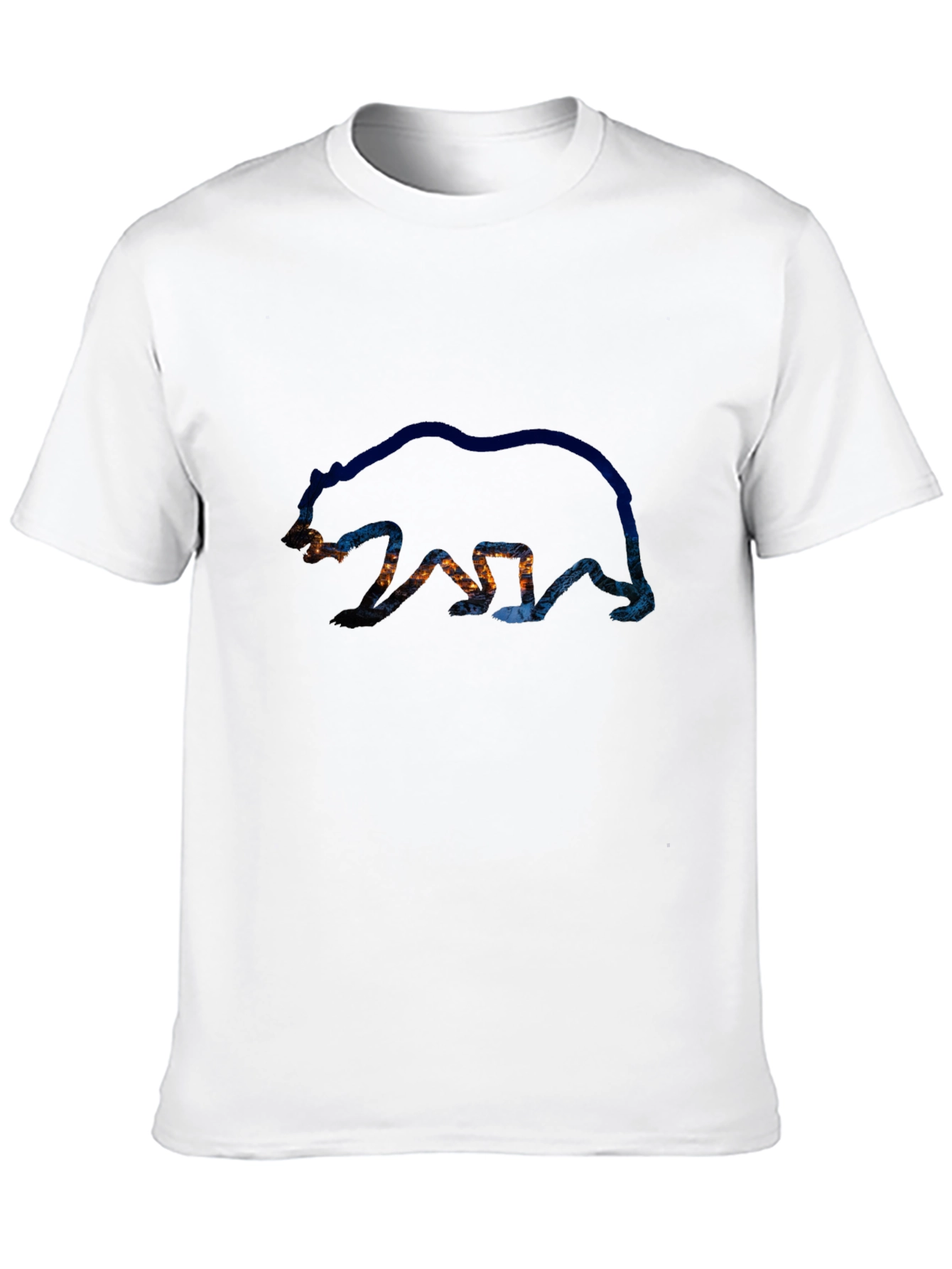 Bear Silhouette Graphic Tee - Nature Inspired Design