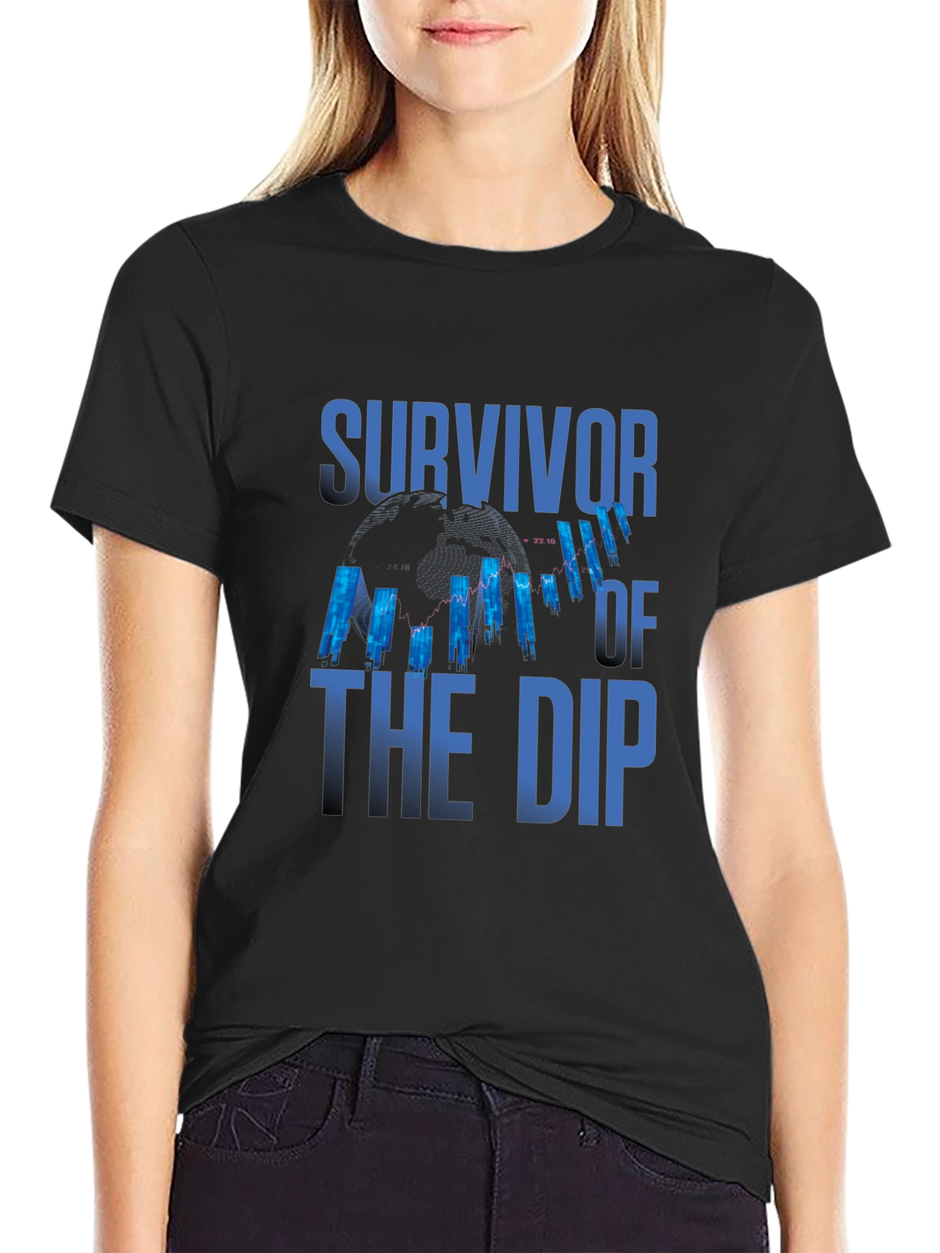 Survivor of the Dip Black Graphic T-Shirt