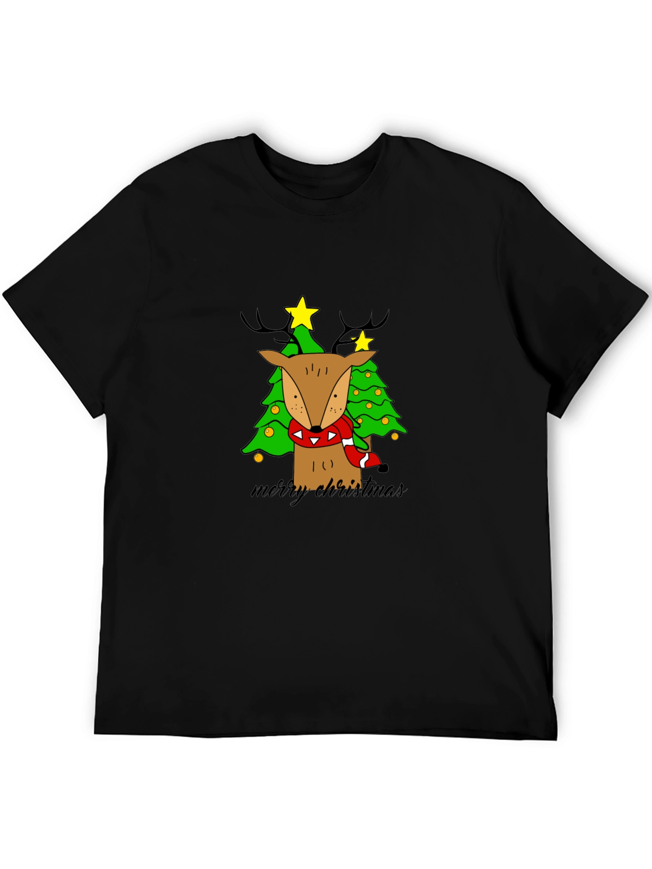 Christmas Reindeer Tree Graphic Tee