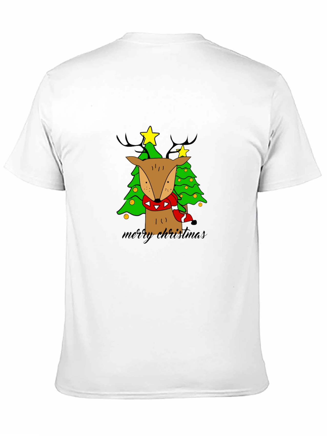 Christmas Reindeer Tree Graphic Tee